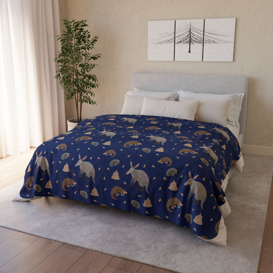 Nocturnal Animal Fleece Sherpa Blanket
