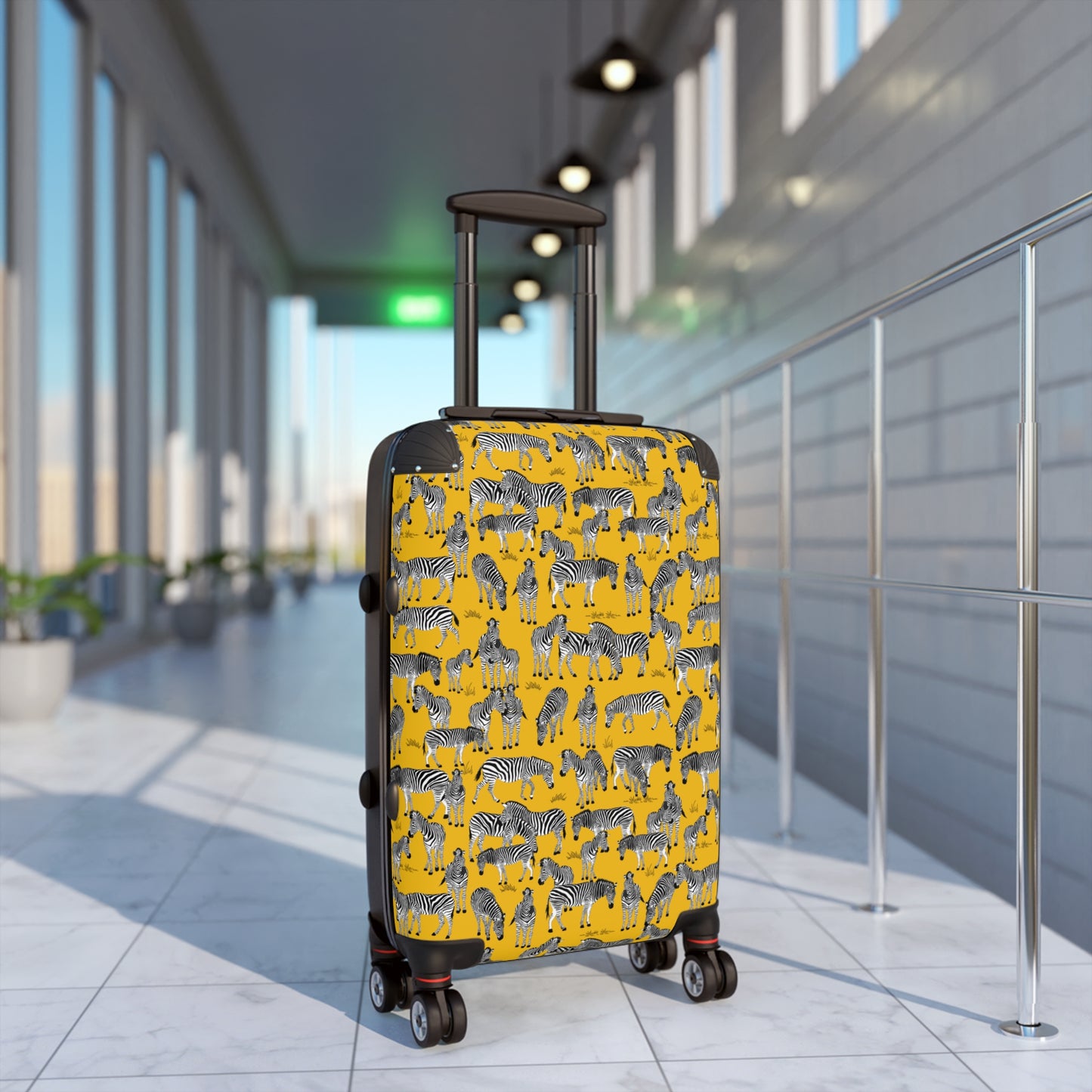 Zebra Herd Print Suitcase | Colorful Animal Print Travel Luggage, Kids & Adults Suitcase, Great for Vacations & Gifts