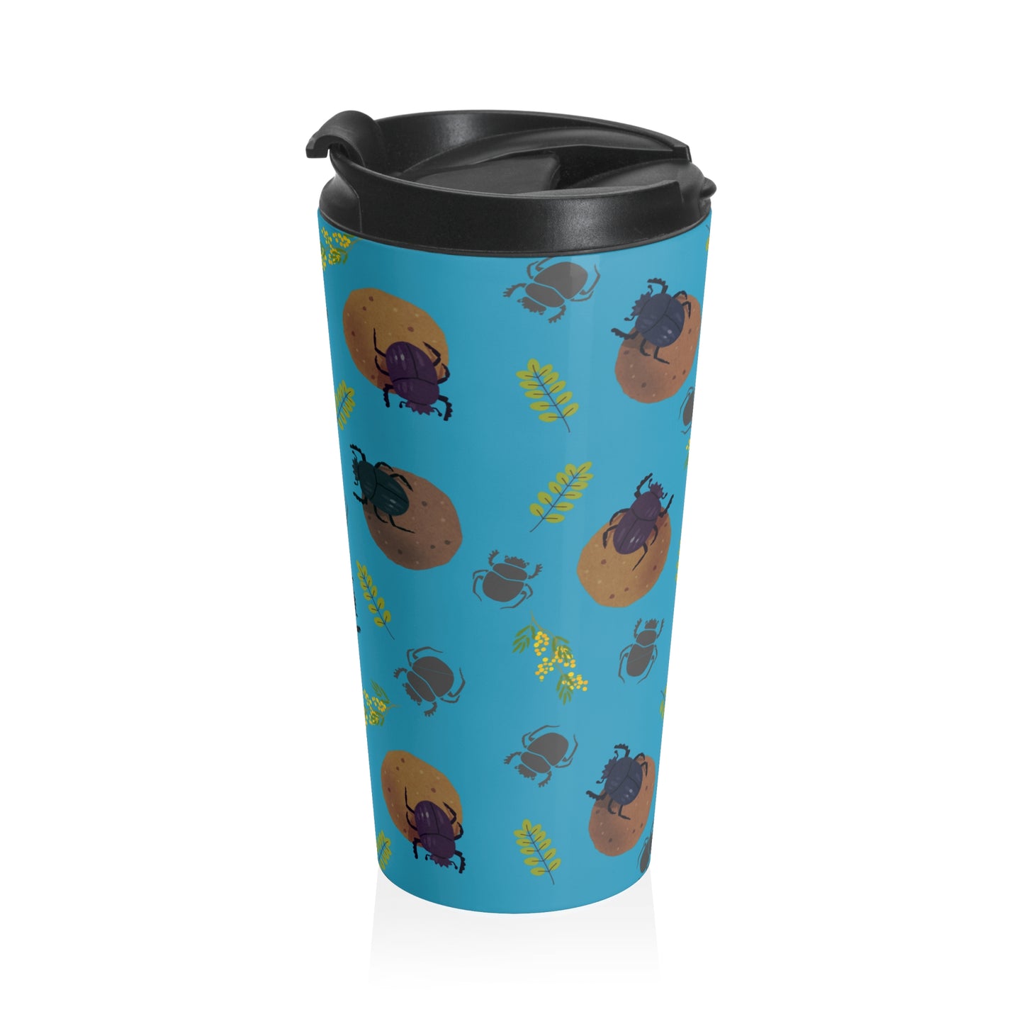 Dung Beetle - Scarab Pattern Stainless Steel Travel Mug