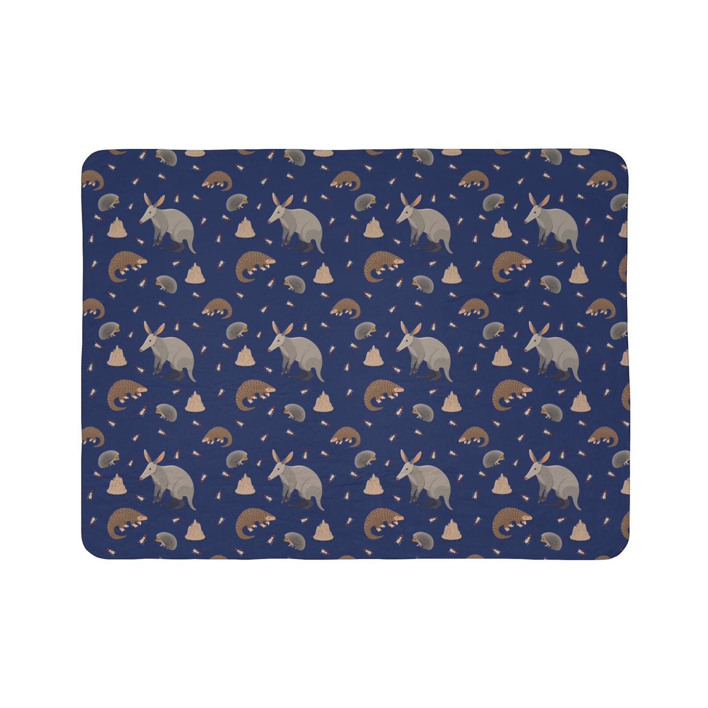 Nocturnal Animal Fleece Sherpa Blanket