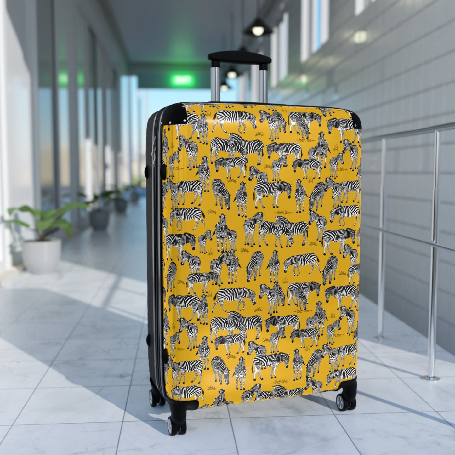 Zebra Herd Print Suitcase | Colorful Animal Print Travel Luggage, Kids & Adults Suitcase, Great for Vacations & Gifts