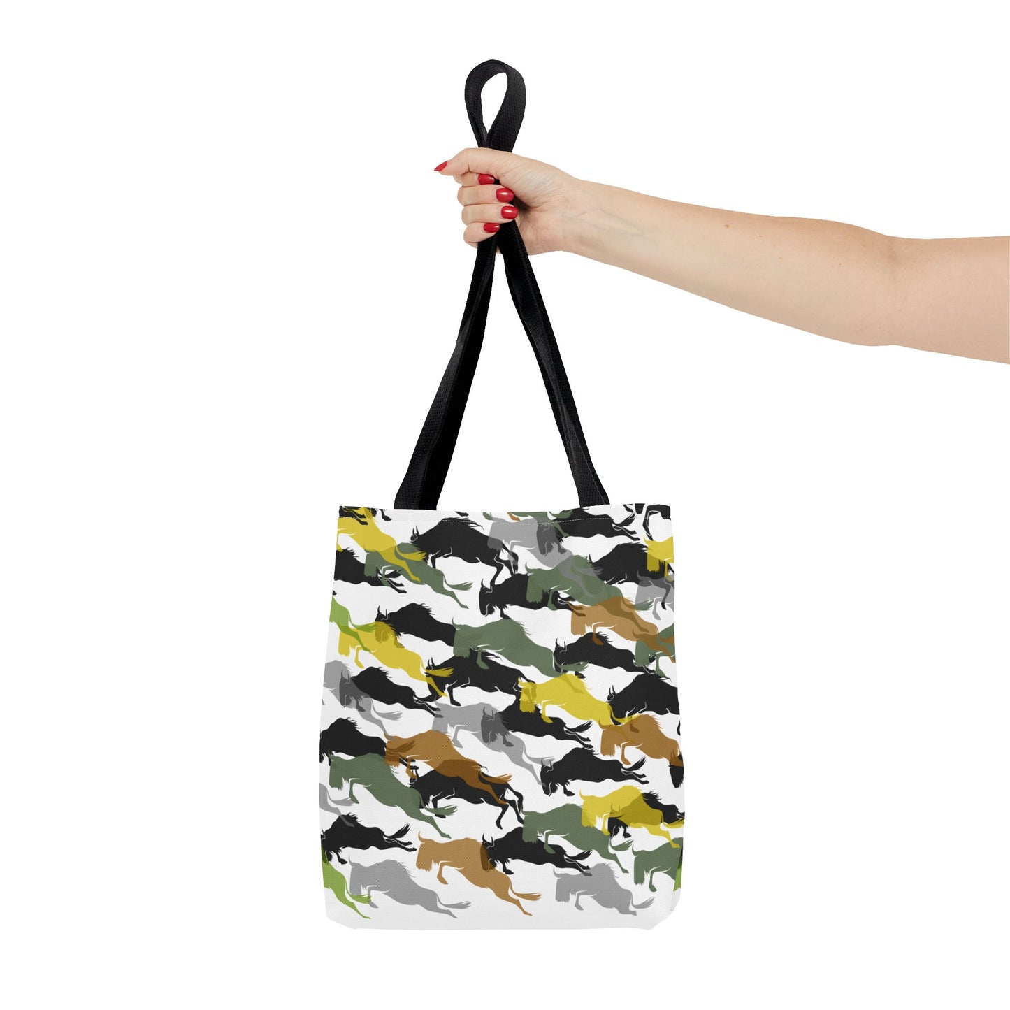 Wildebeest Crossing Tote Bag - White