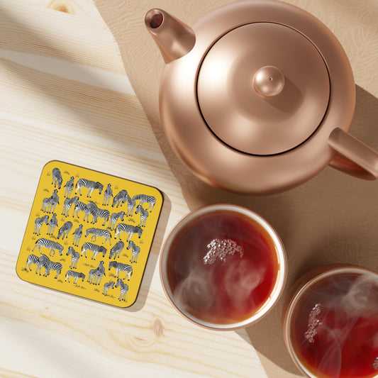 Coaster - Zebra Herd Print (Yellow)