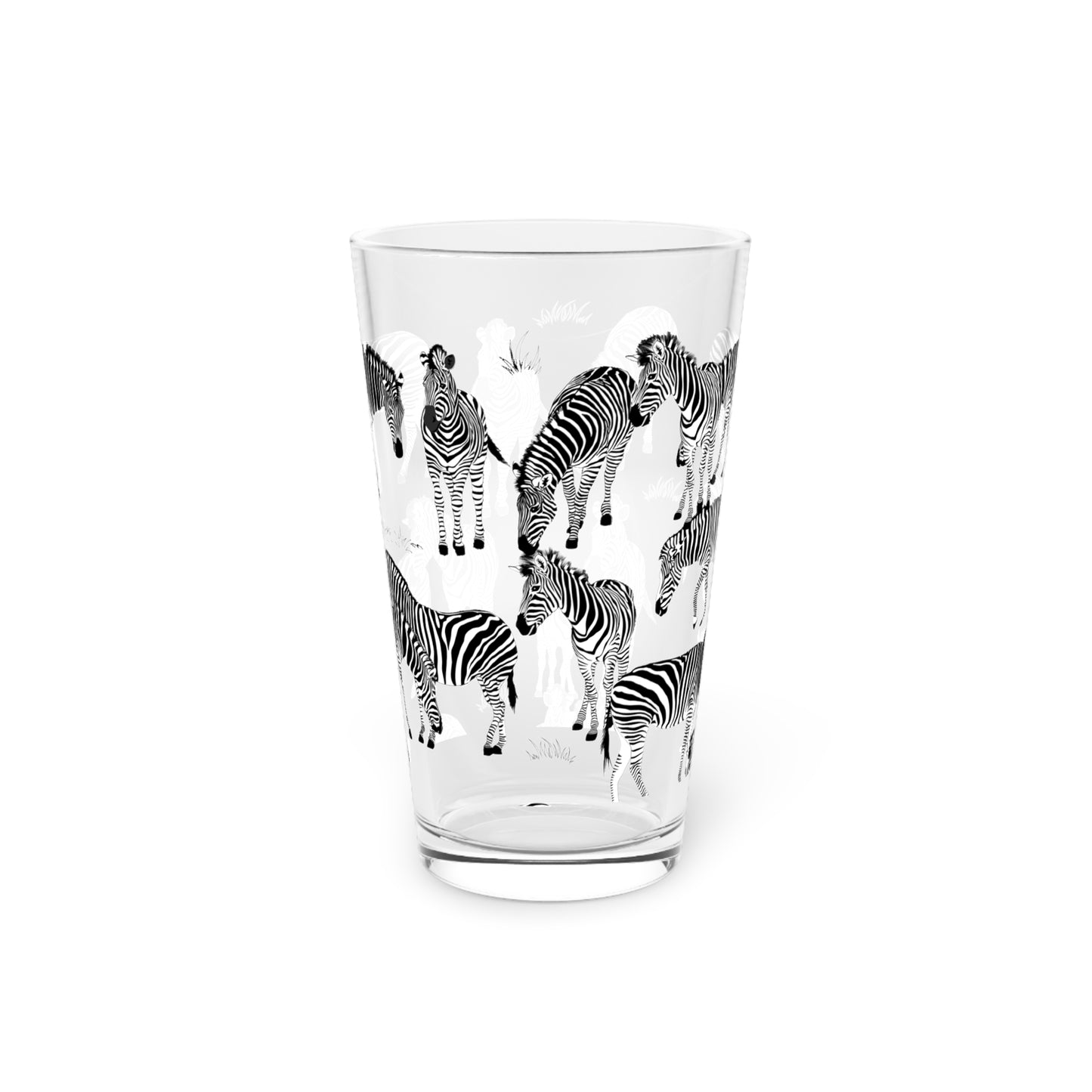 Zebra Print Pint Glass