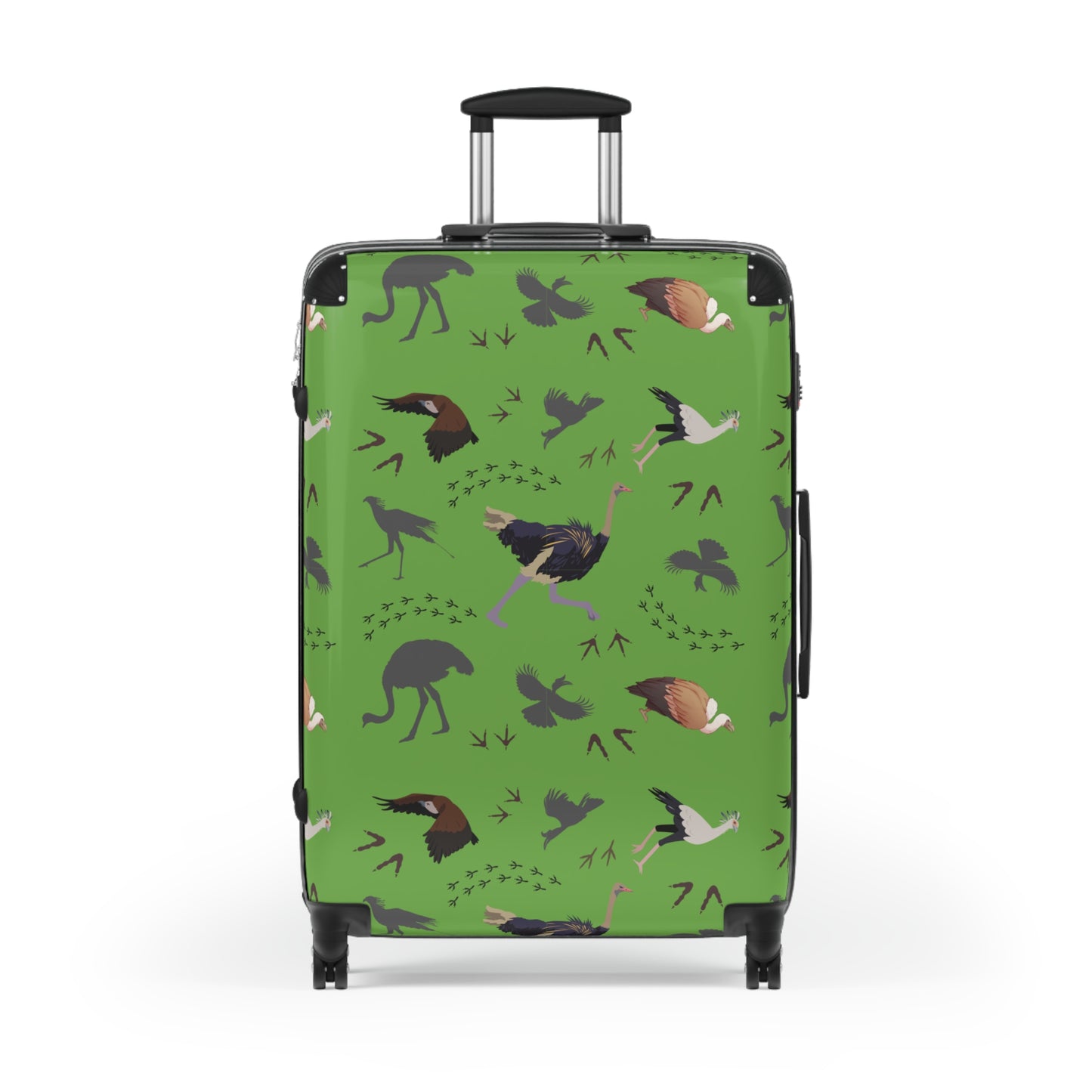Safari Bird Travel Suitcase with Airplane Design, Luggage for Travelers, Custom Travel Bag, Vacation Essentials, Chic Carry-On