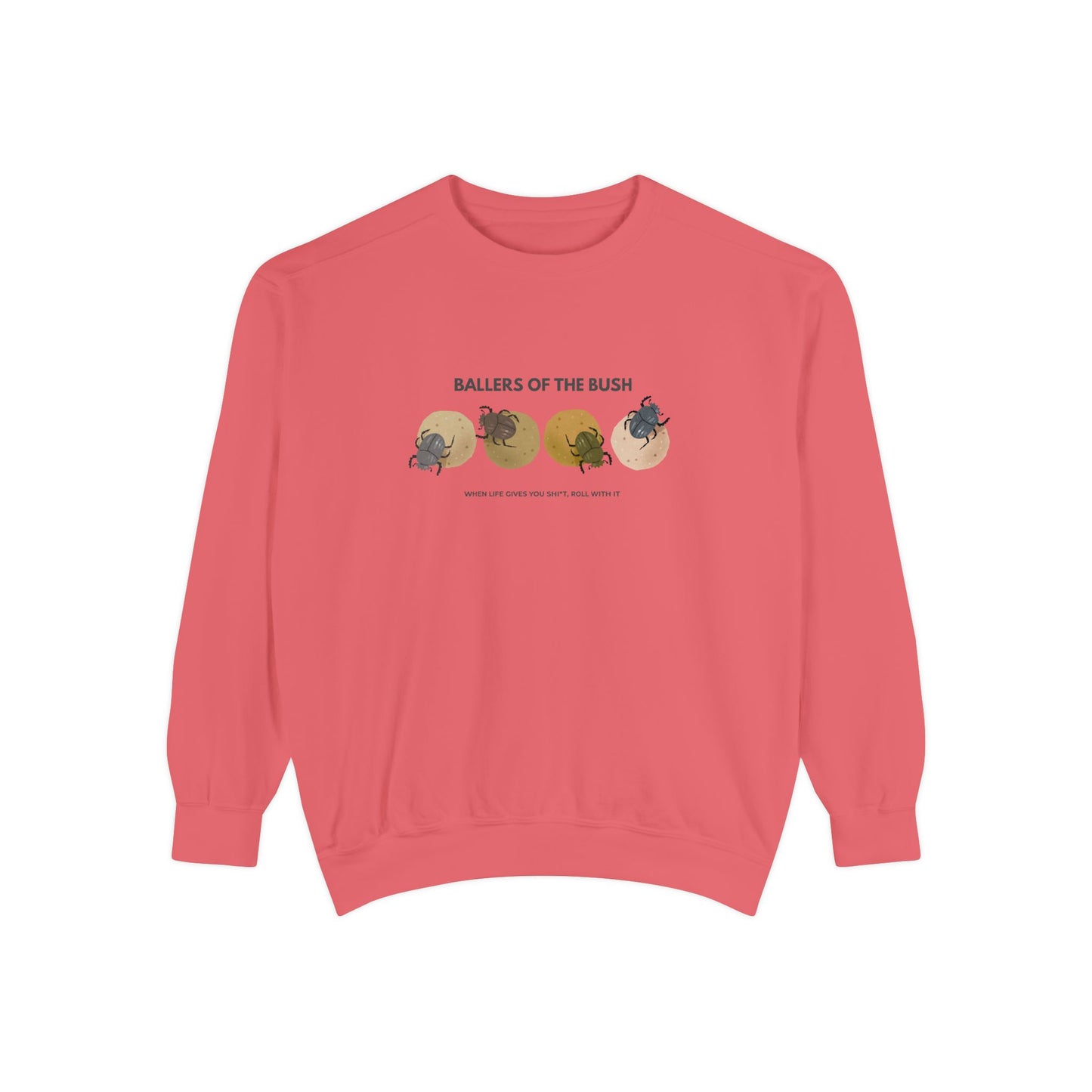 Rolling Dung Beetle Design Sweatshirt, Cozy Unisex Pullover, Perfect for Nature Lovers, Gifts for Biologists, Casual Layering Piece