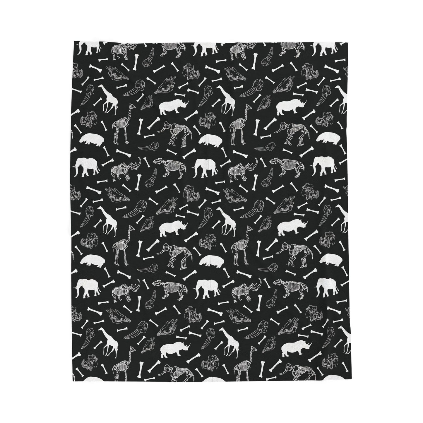 Animal Skeleton Velveteen Plush Blanket