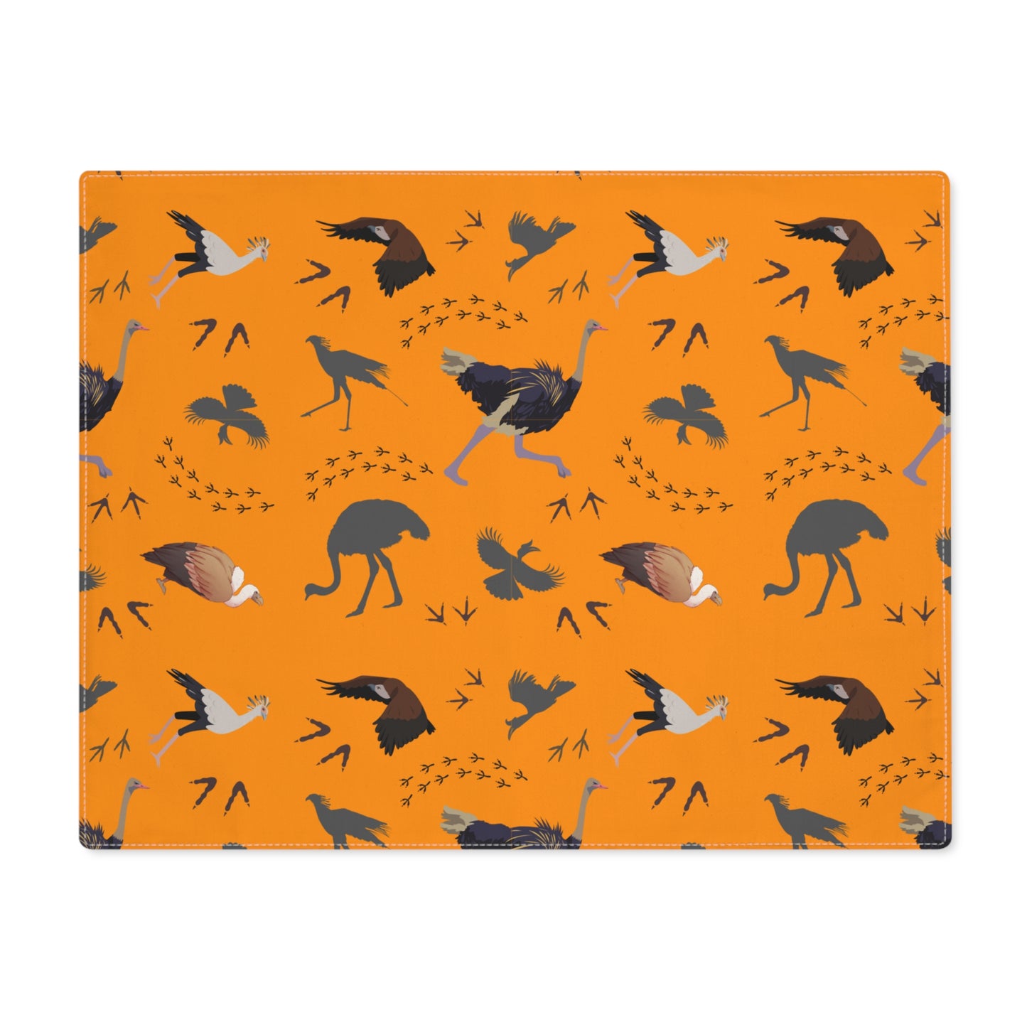 Placemat - Safari Bird Print (Tangerine)