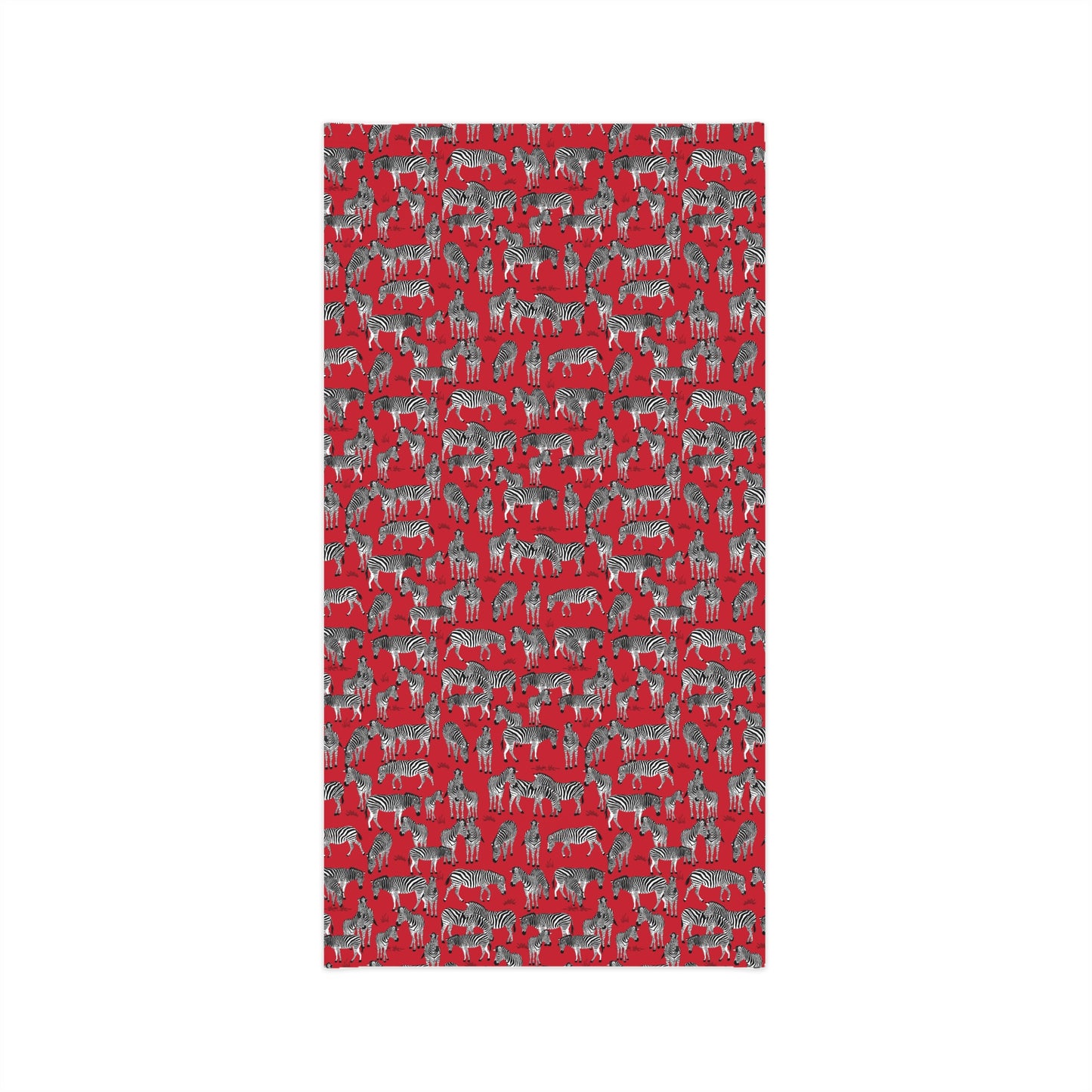 Colorful Lightweight Neck Gaiter with Zebra Herd Design (Red), Outdoor Accessory, Unique Gift, Hiking Gear, Nature-Themed Scarf