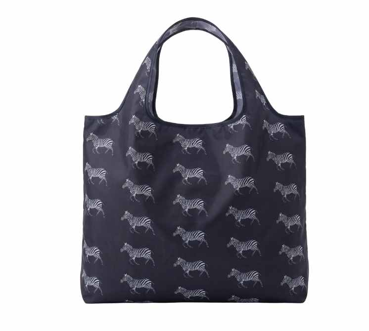 Zebra Reusable Shopping Bag - Ultralight Ripstop Tote