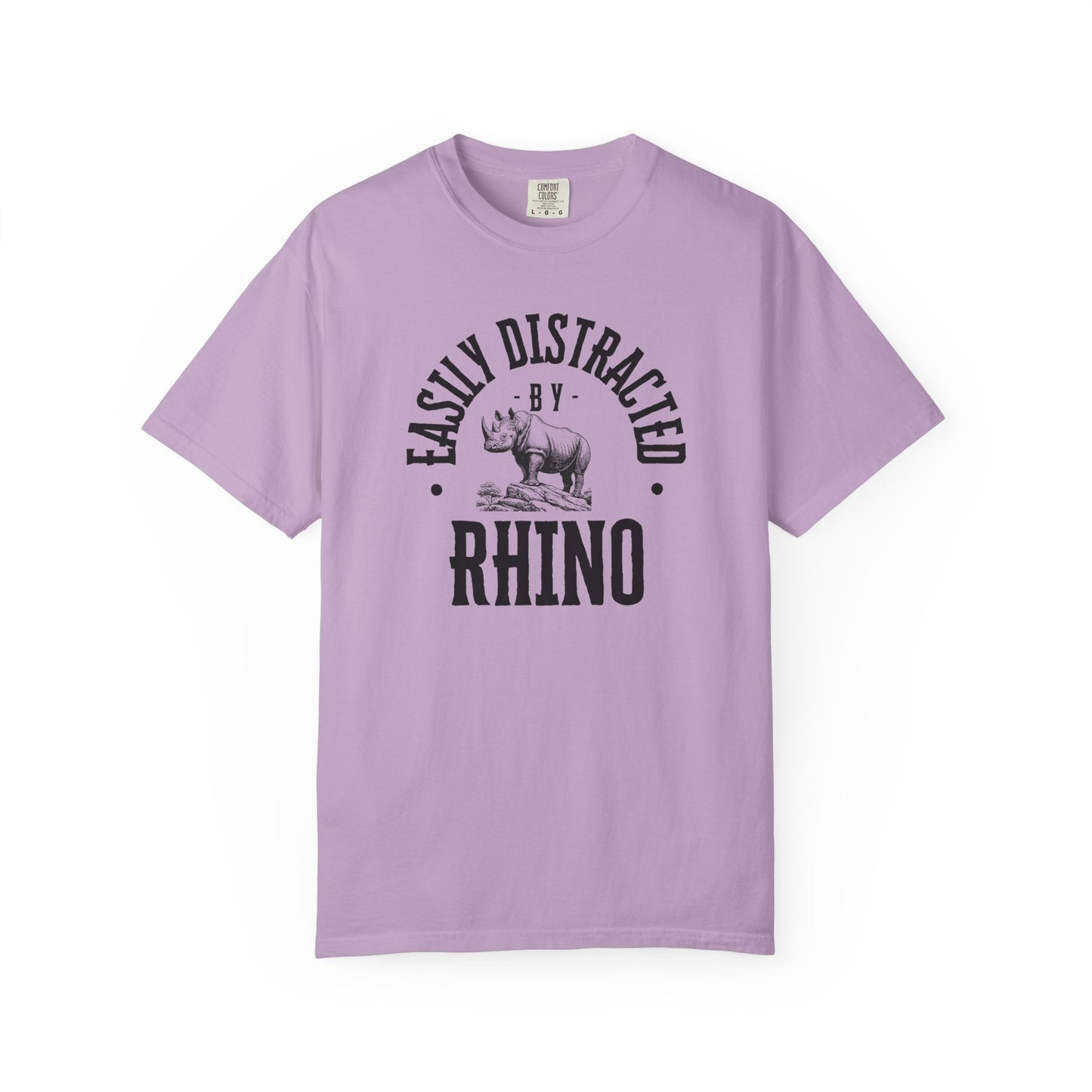 Easily Distracted by Rhino T-Shirt, Funny Gift for Animal Lovers, Casual Unisex Tee, Birthday Gift, Rhino Shirt, Nature Lover Apparel