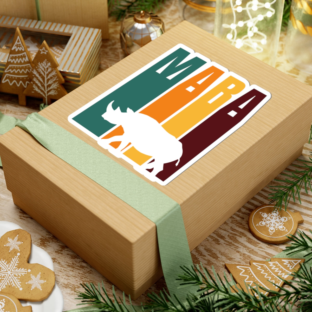 Safari Themed, Rhino, Masai Mara, Vibrant Kiss-Cut Stickers for Laptop, Scrapbooking, Gifts, Eco-Friendly Decor, Customizable Designs