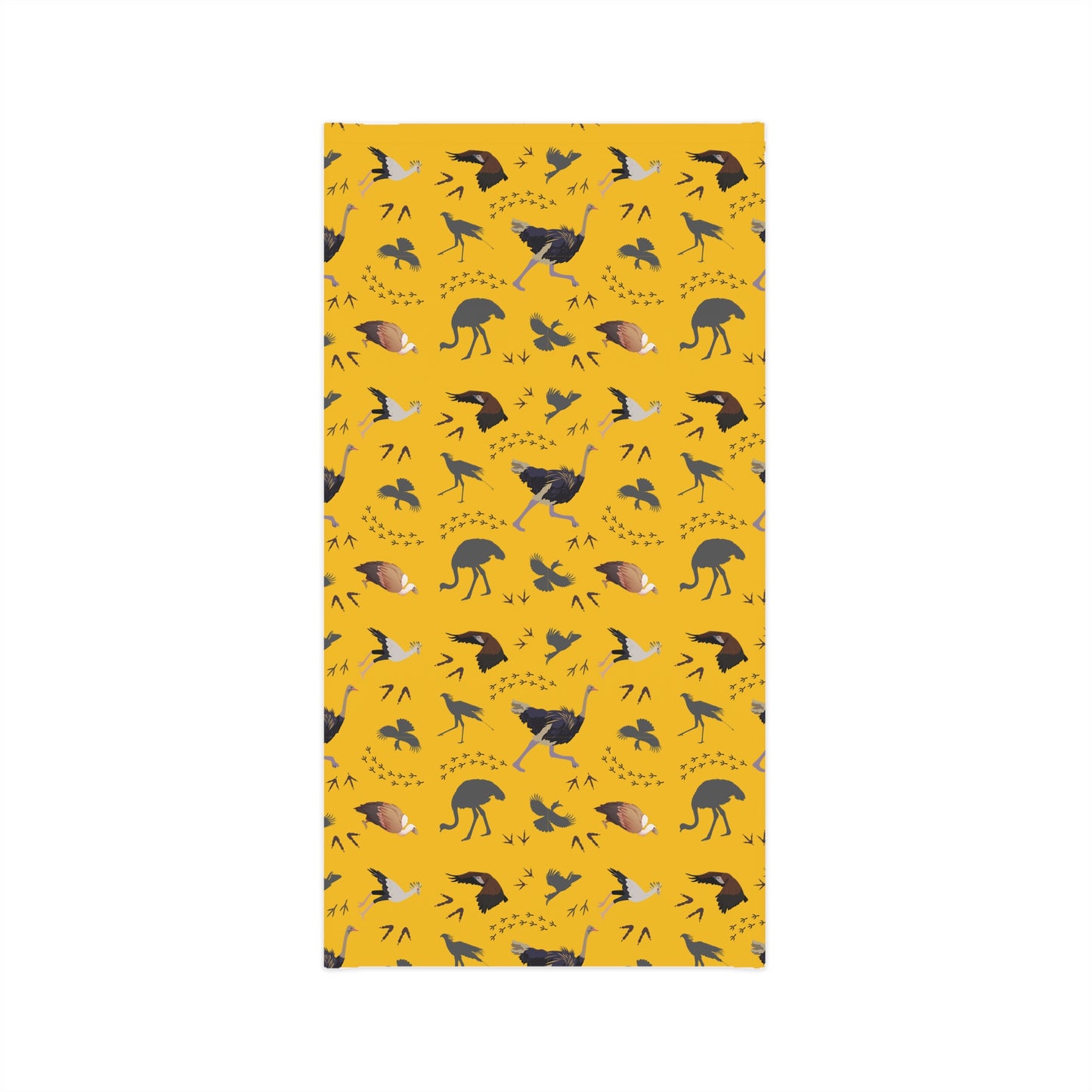 Colorful Lightweight Safari Bird Neck Gaiter with Safari Bird Design (Yellow), Outdoor Accessory, Unique Gift, Hiking Gear, Nature-Themed Scarf