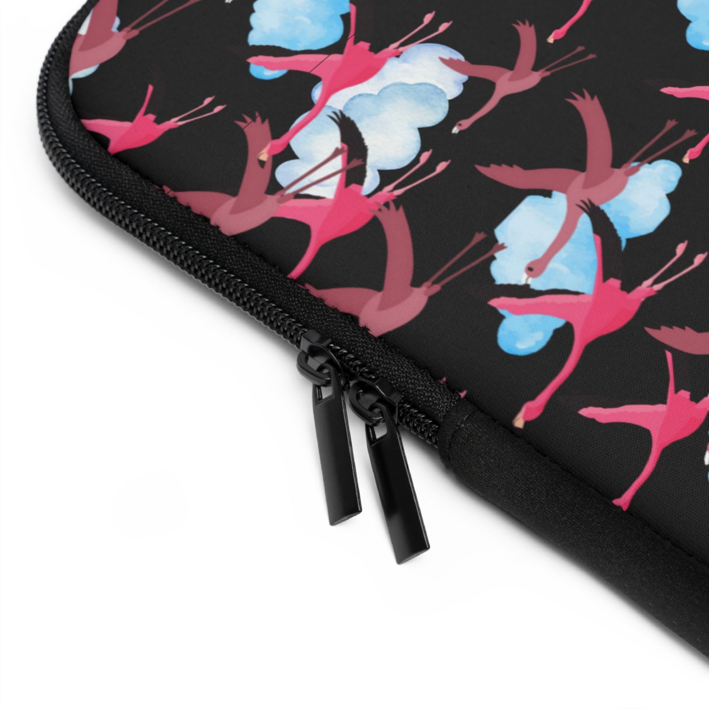 Flying Flamingo Pattern Laptop Sleeve, Stylish Laptop Bag, Wildlife Laptop Cover, Gift for Bird Lovers, Laptop Case for Travel
