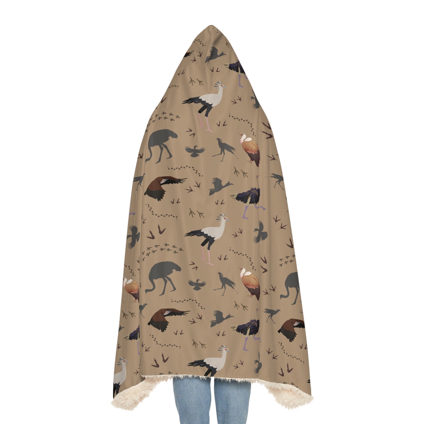 Safari Bird Hooded Snuggle Blanket