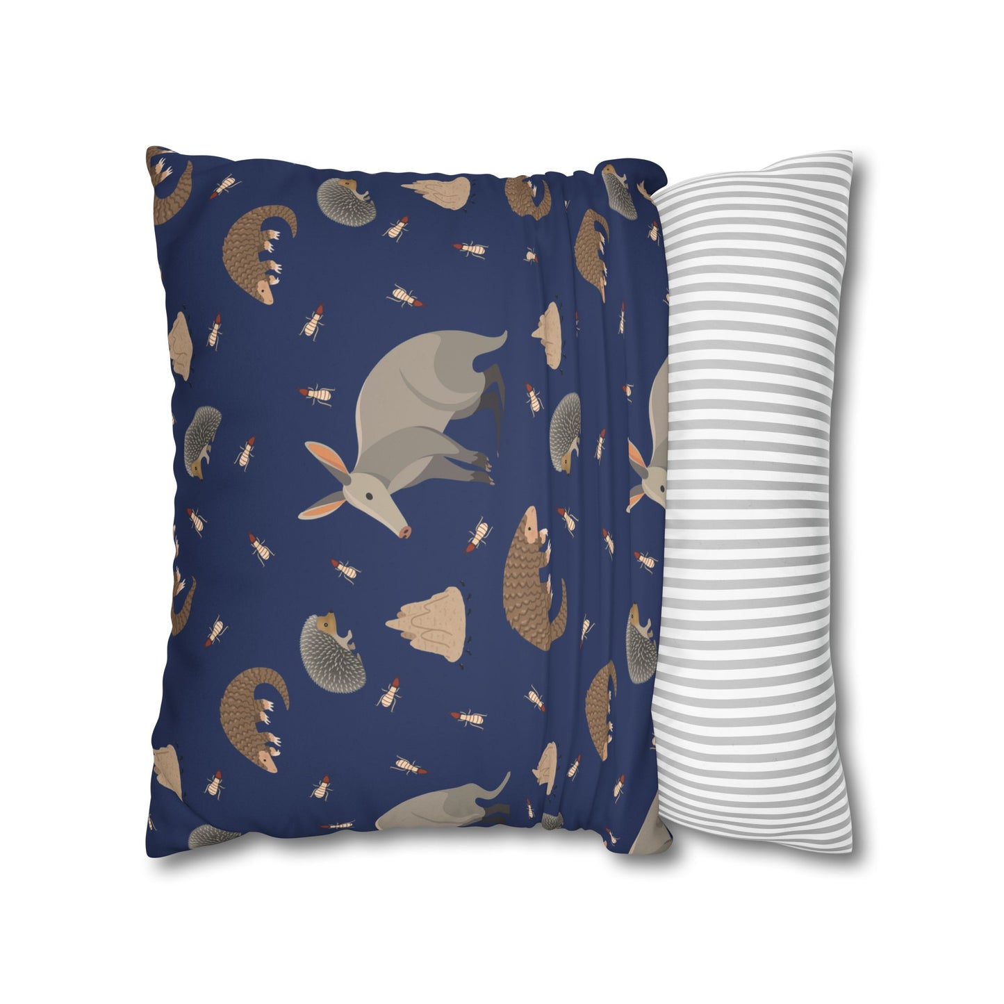 Nocturnal Animal Lux Faux Suede Throw Pillow Cover – 18" x 18" & 20" x 20"