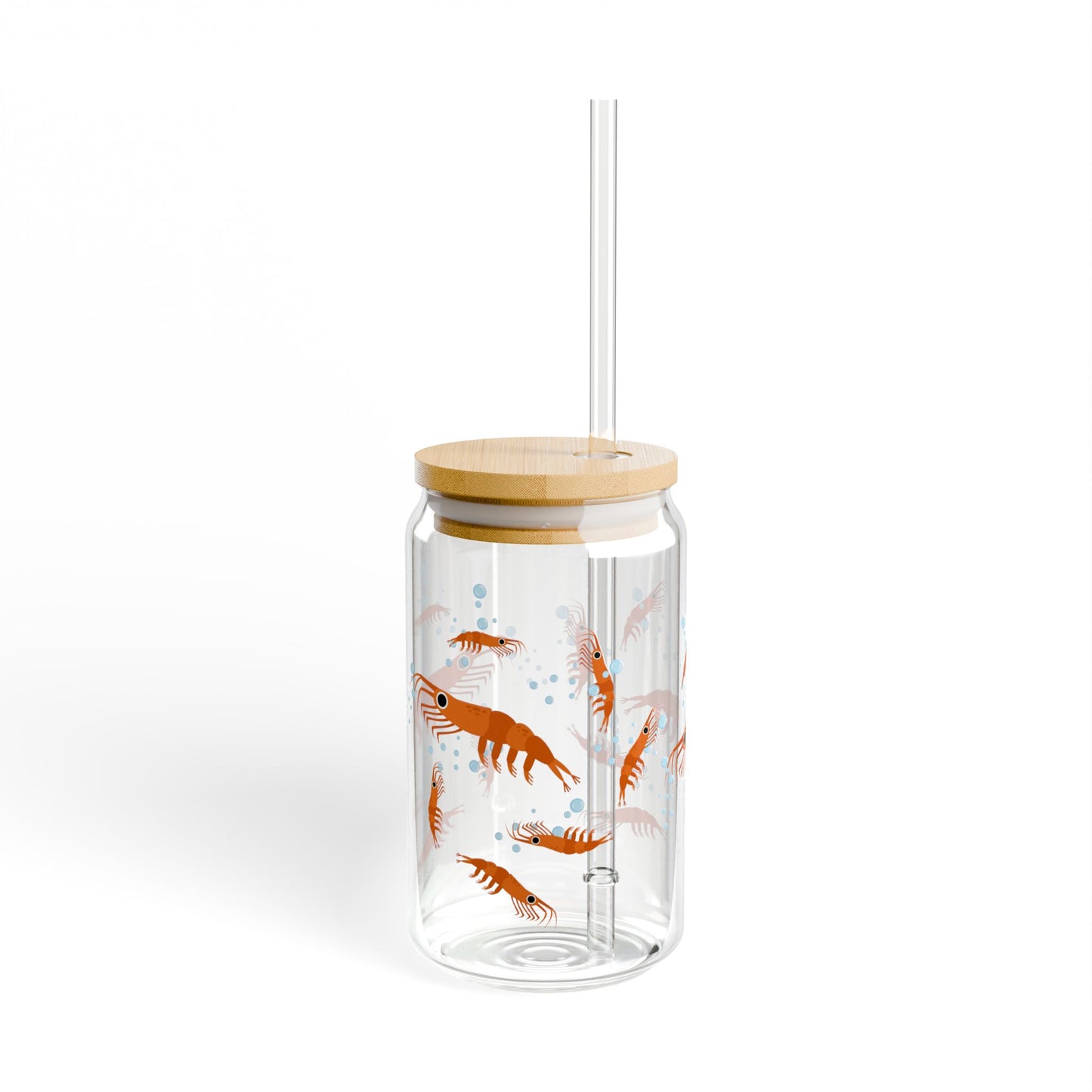 Dancing Shrimp - Sipper Glass