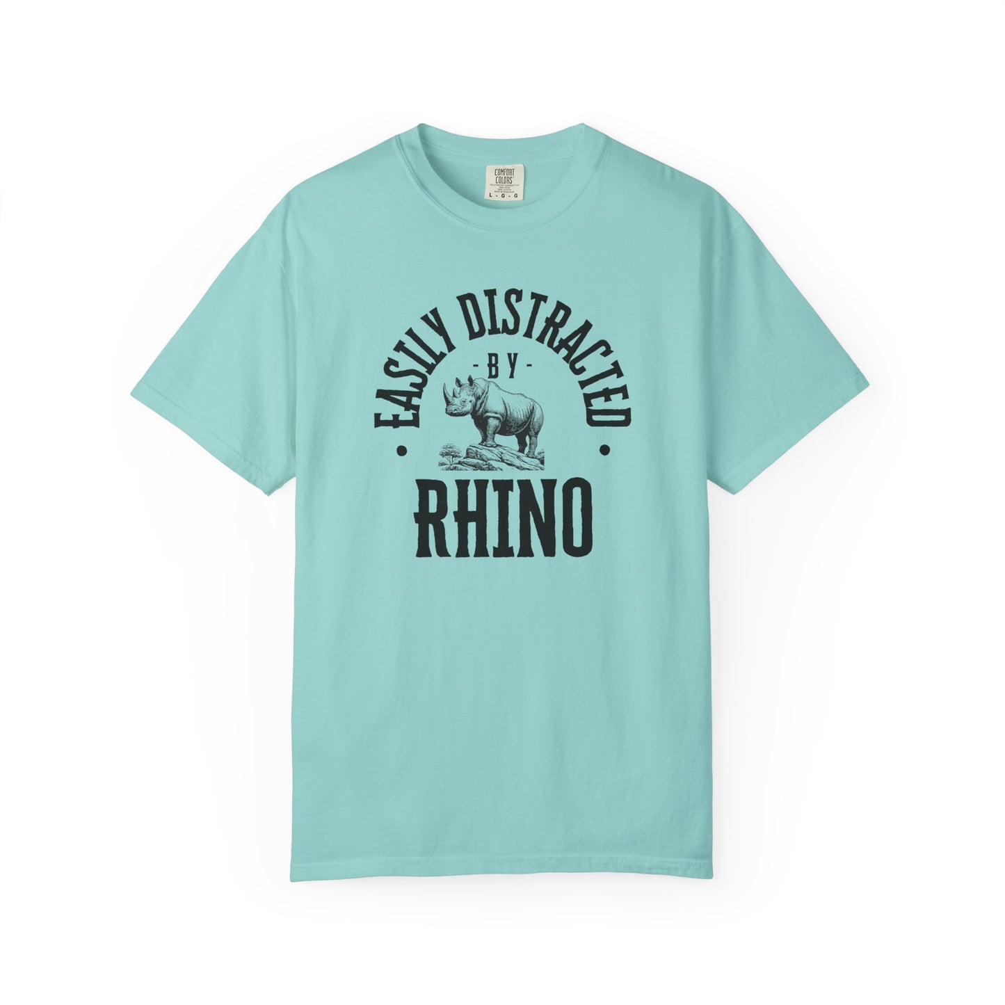 Easily Distracted by Rhino T-Shirt, Funny Gift for Animal Lovers, Casual Unisex Tee, Birthday Gift, Rhino Shirt, Nature Lover Apparel