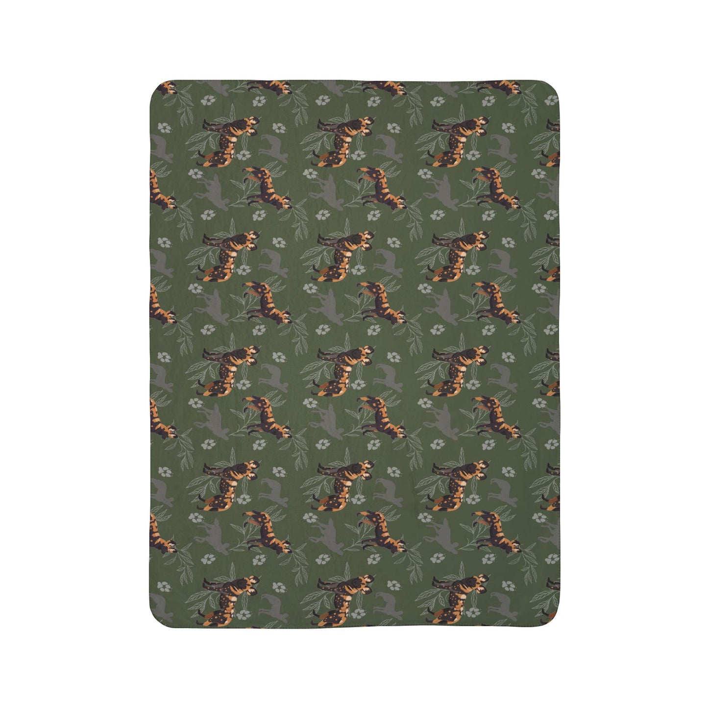 Wild Dog Pack Fleece Sherpa Blanket