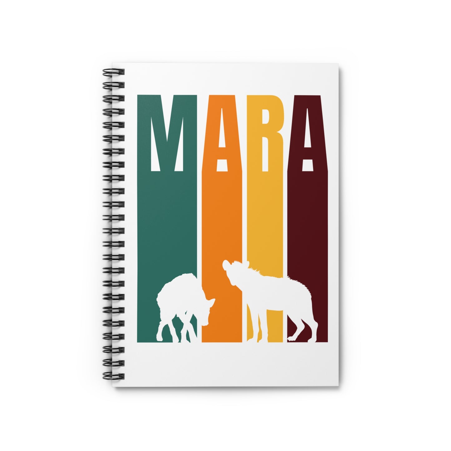 Hyenas in the Mara Spiral Notebook - Ruled Line | Eco-Friendly Journal, Masai Mara Safari, Travel Planner, Gift for Animal Lovers, Creative Writing, Nature Enthusiasts