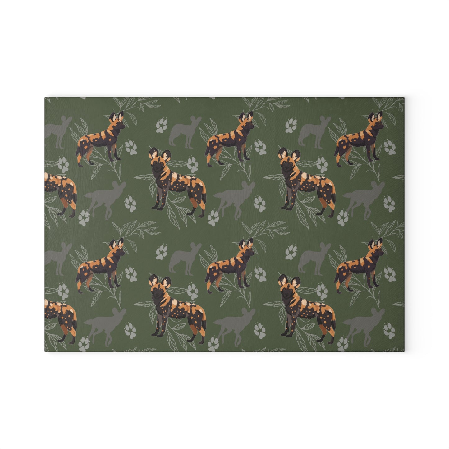 Wild Dog Pack Glass Cutting Board
