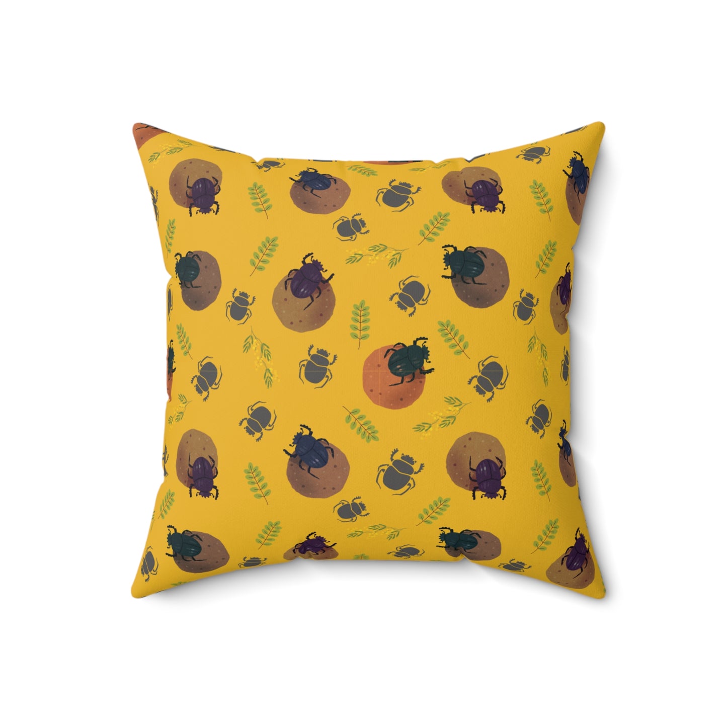 Dung Beetle Lux Faux Suede Throw Pillow with Insert - 18" x 18", 20" x 20"