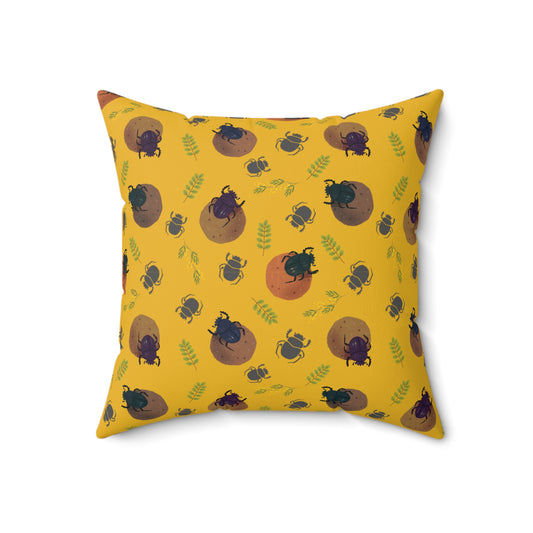 Dung Beetle Lux Faux Suede Throw Pillow with Insert - 18" x 18", 20" x 20"