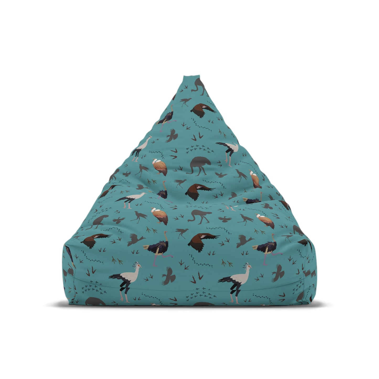 Bean Bag Chair Cover - Safari Bird Pattern (Teal)