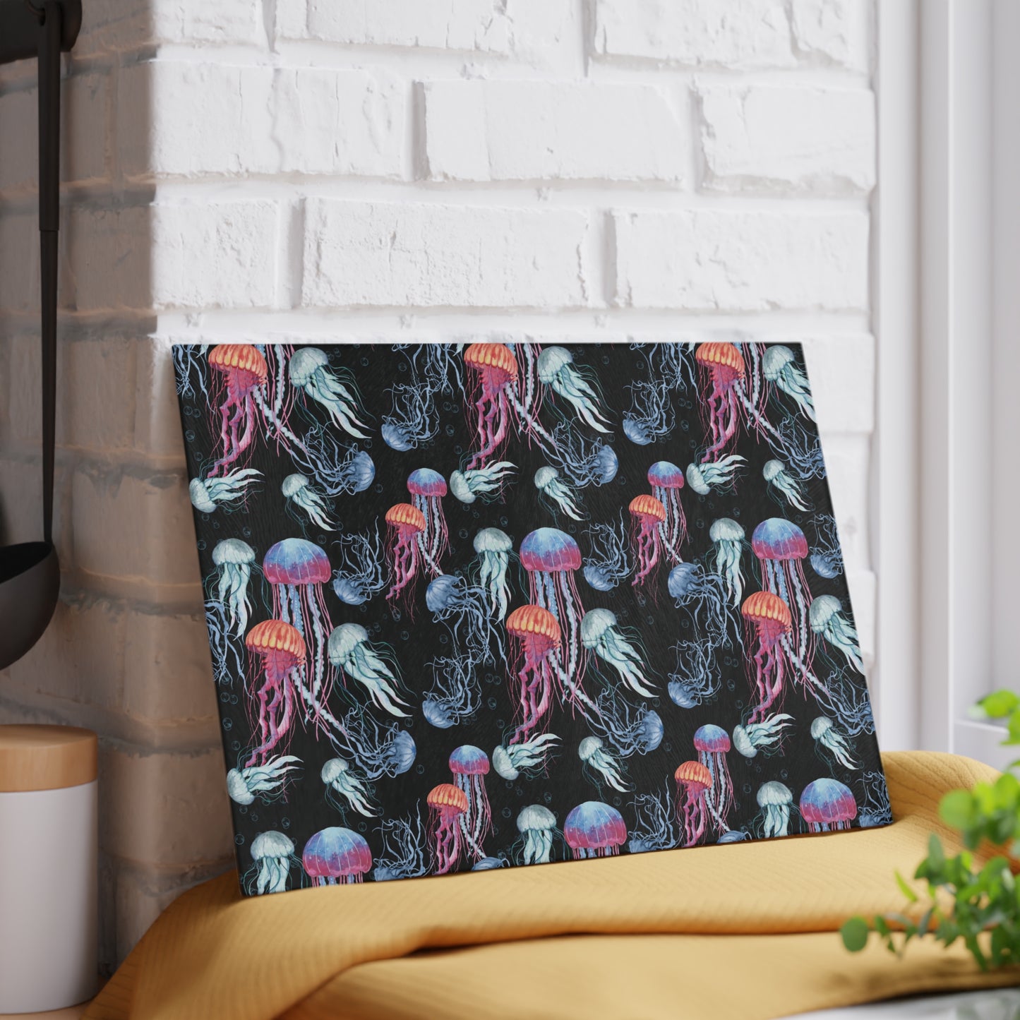 Jellyfish Dance - Glass Cutting Board