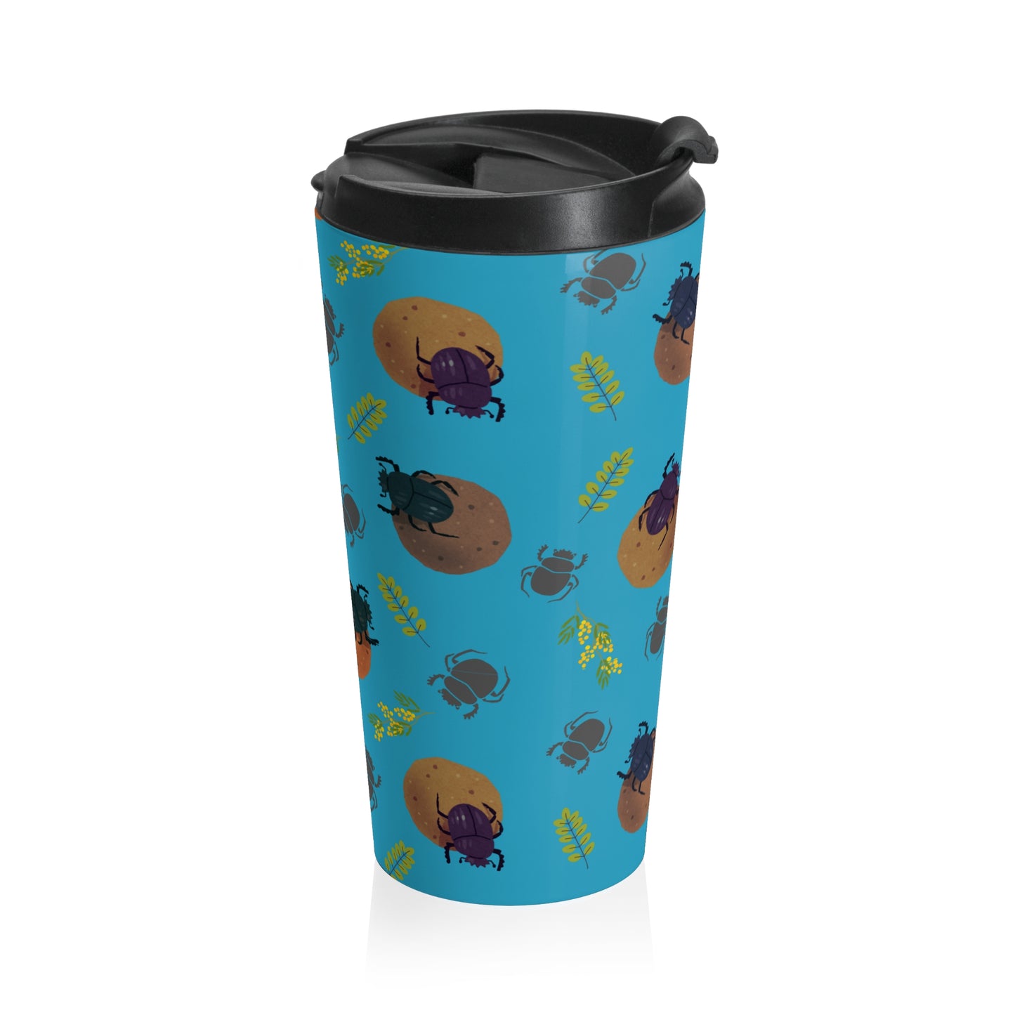Dung Beetle - Scarab Pattern Stainless Steel Travel Mug