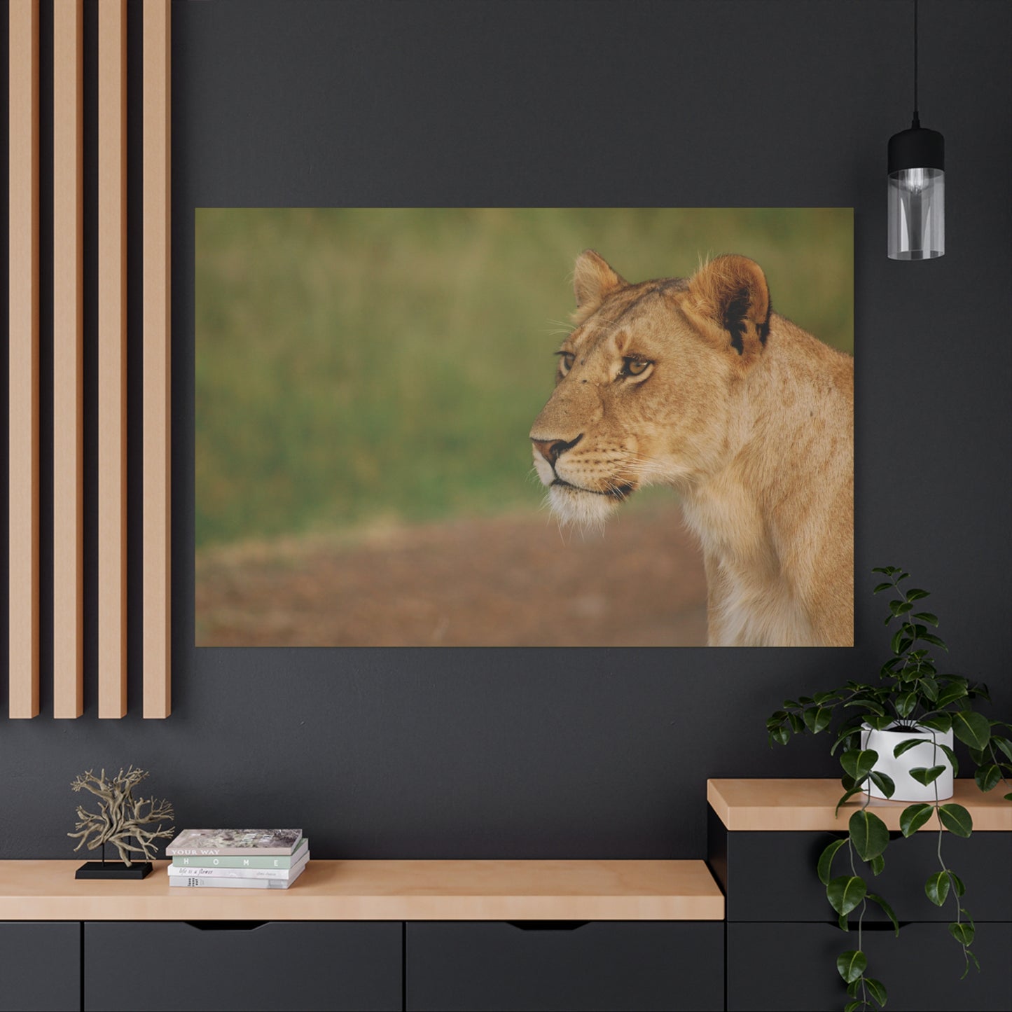 Canvas Art Lioness "Eyes of Intent"