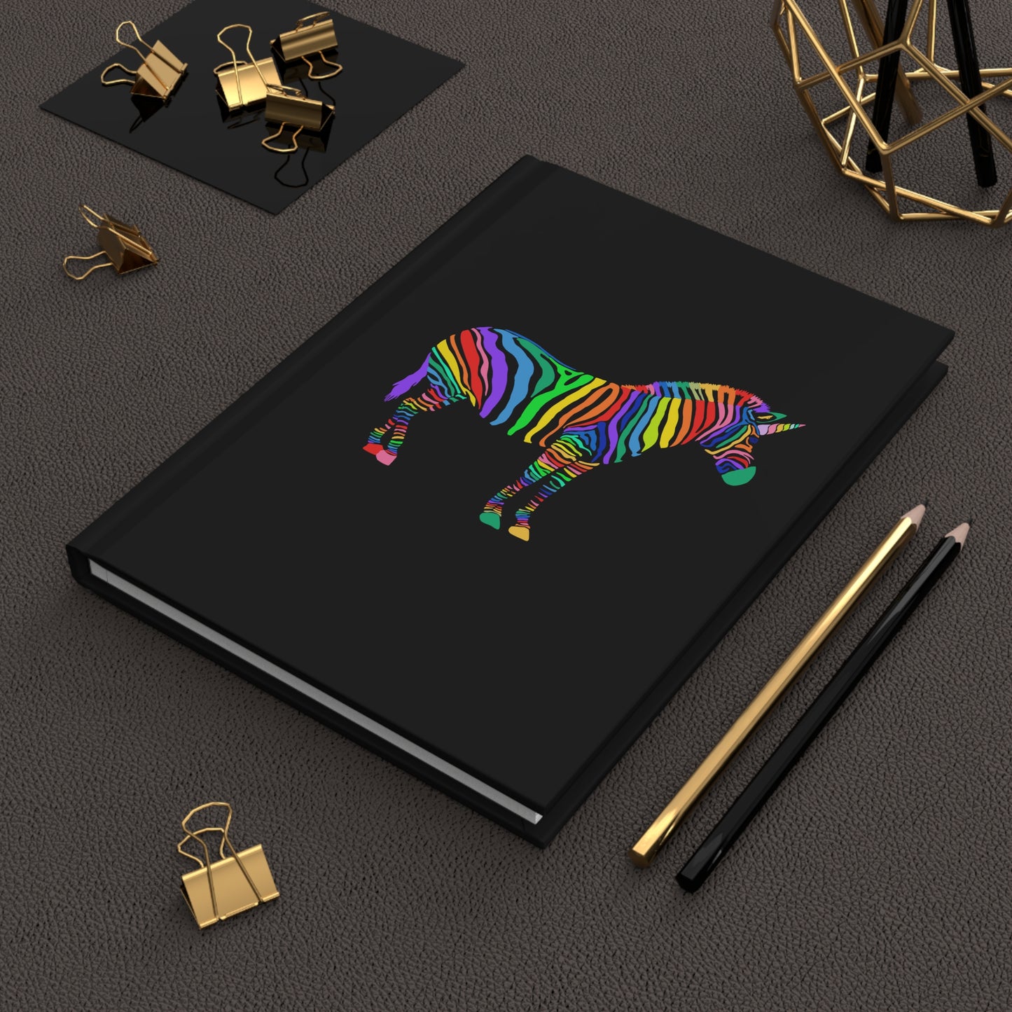 Rainbow Unicorn Zebra Hardcover Journal for Creative Minds, Gift for Artists, Writing, School, Journaling, Dreaming
