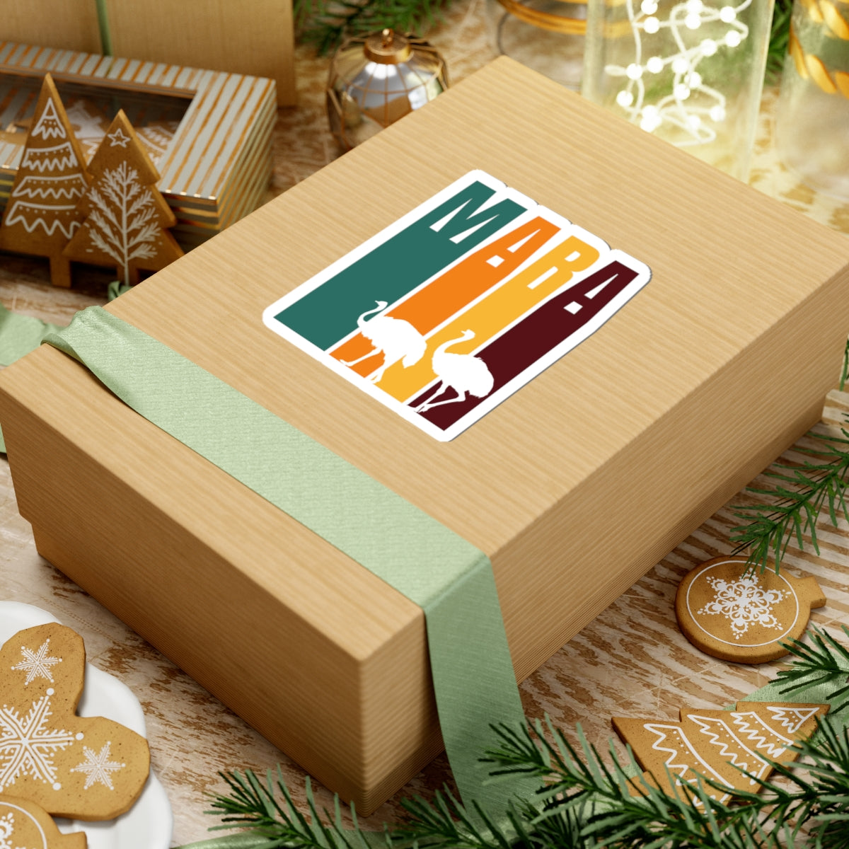 Safari Themed, Ostrich, Masai Mara, Vibrant Kiss-Cut Stickers for Laptop, Scrapbooking, Gifts, Eco-Friendly Decor, Customizable Designs