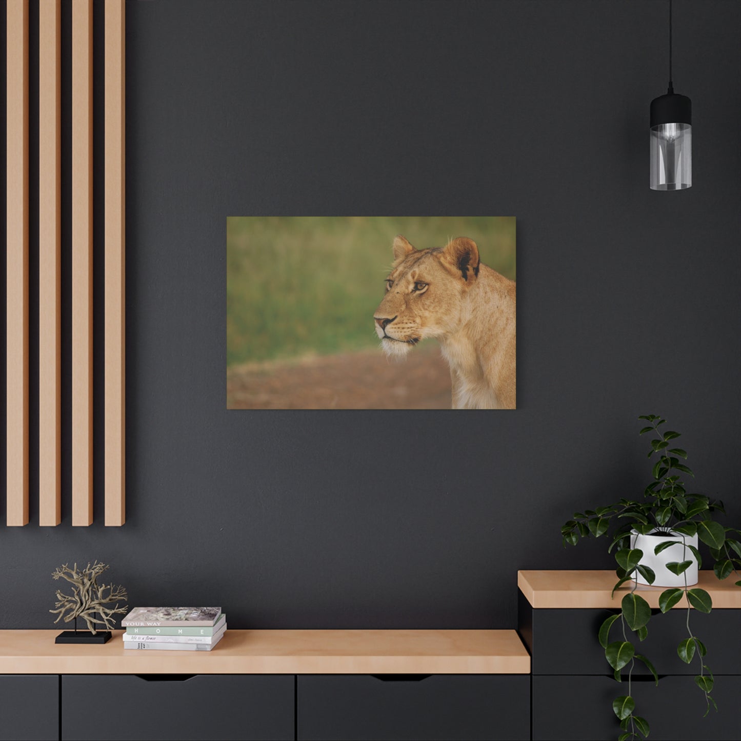 Canvas Art Lioness "Eyes of Intent"