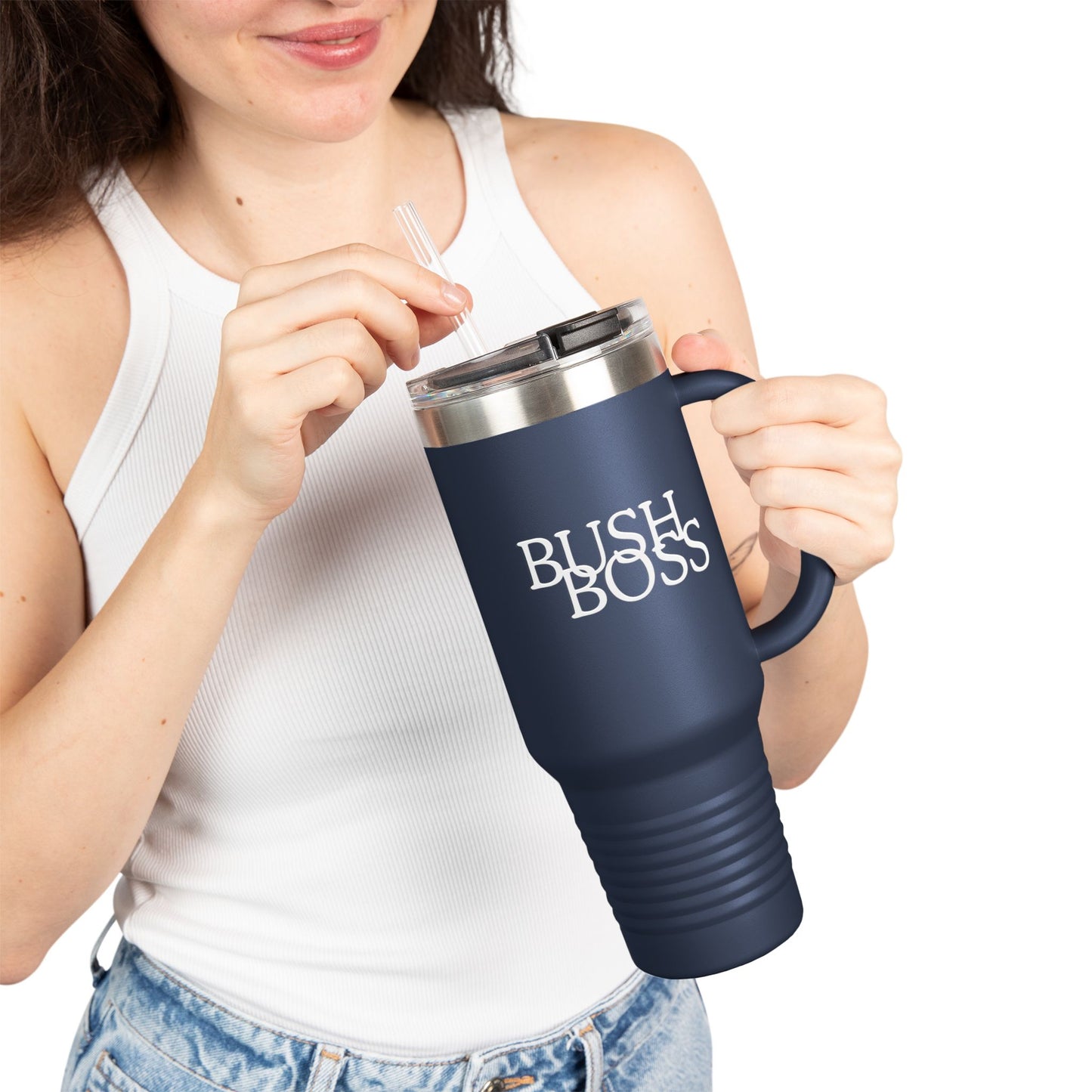 BUSH BOSS Insulated Travel Mug, 40oz - Perfect for Coffee Lovers, Outdoor Adventures, Gifts, Thermos, Drinkware
