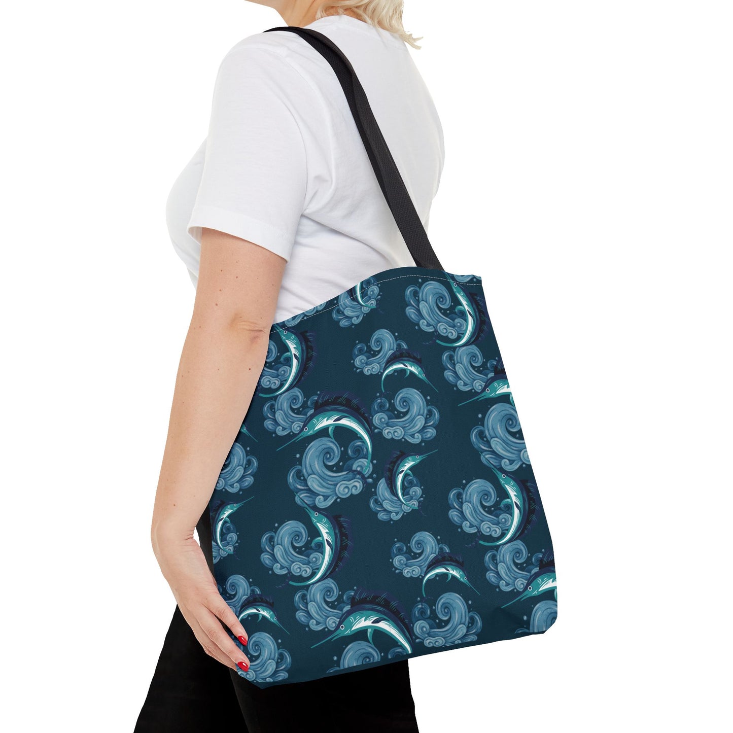 Jumping Marlin Tote Bag