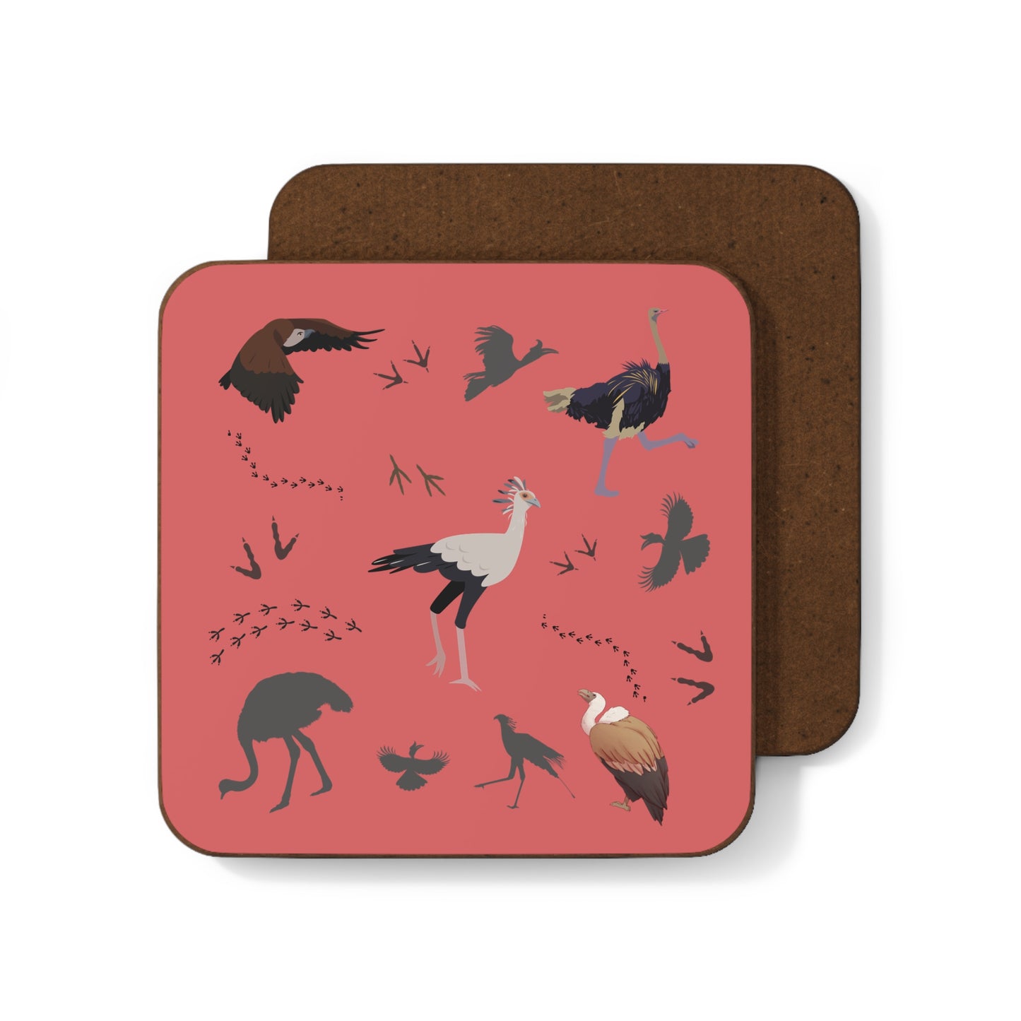 Coaster - Safari Bird Print (Water Melon)
