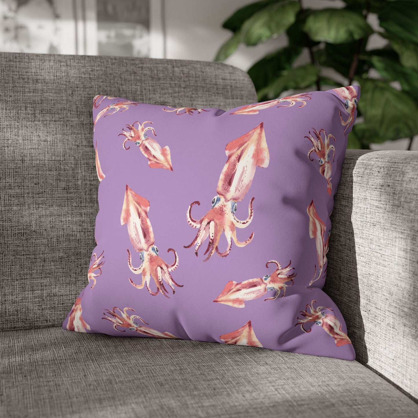 Dancing Squid Lux Faux Suede Throw Pillow Cover – 18" x 18" & 20" x 20"
