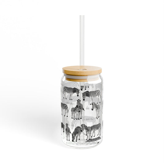 Zebra Herd Sipper Glass