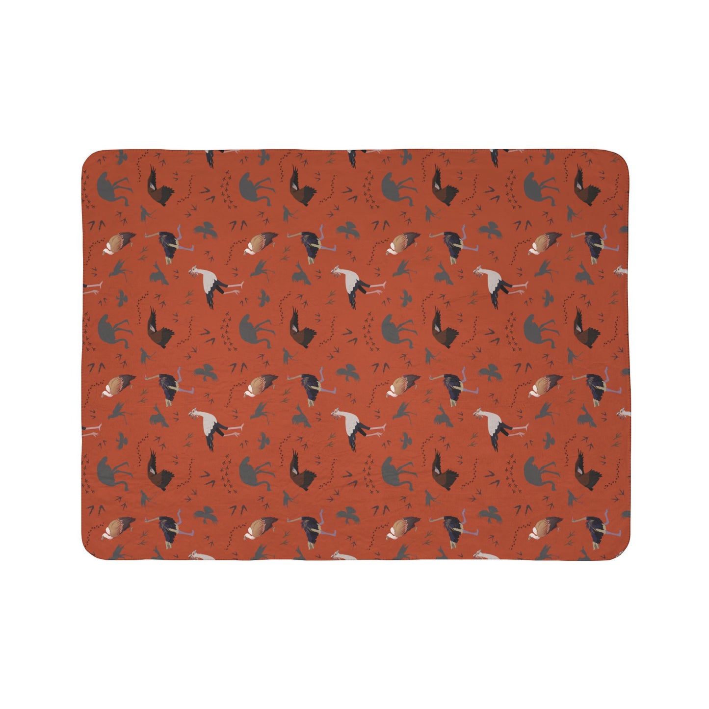 Safari Bird Fleece Sherpa Blanket (Tsavo Dust)