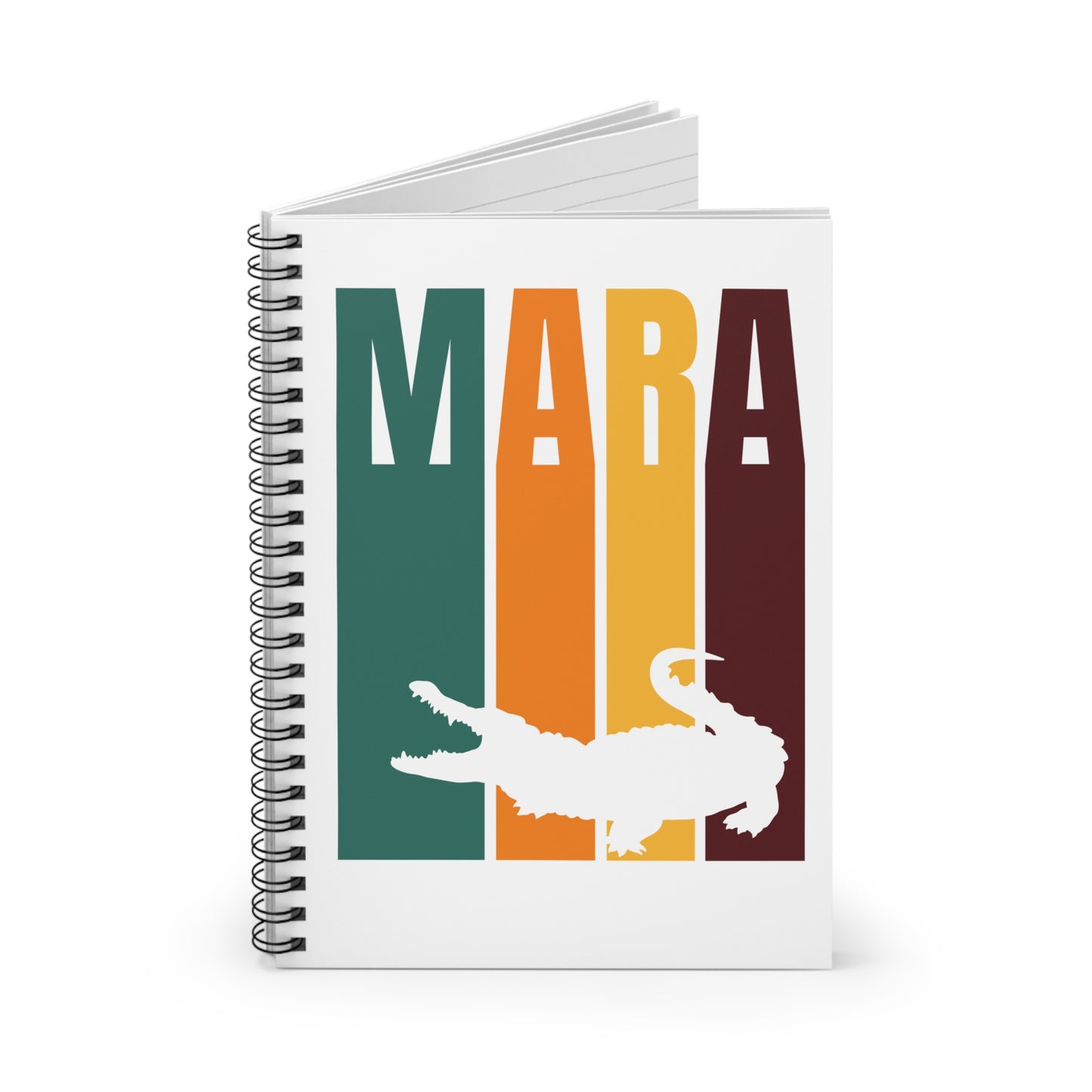 Crocodile in the Mara Spiral Notebook - Ruled Line | Eco-Friendly Journal, Masai Mara Safari, Travel Planner, Gift for Animal Lovers, Creative Writing, Nature Enthusiasts