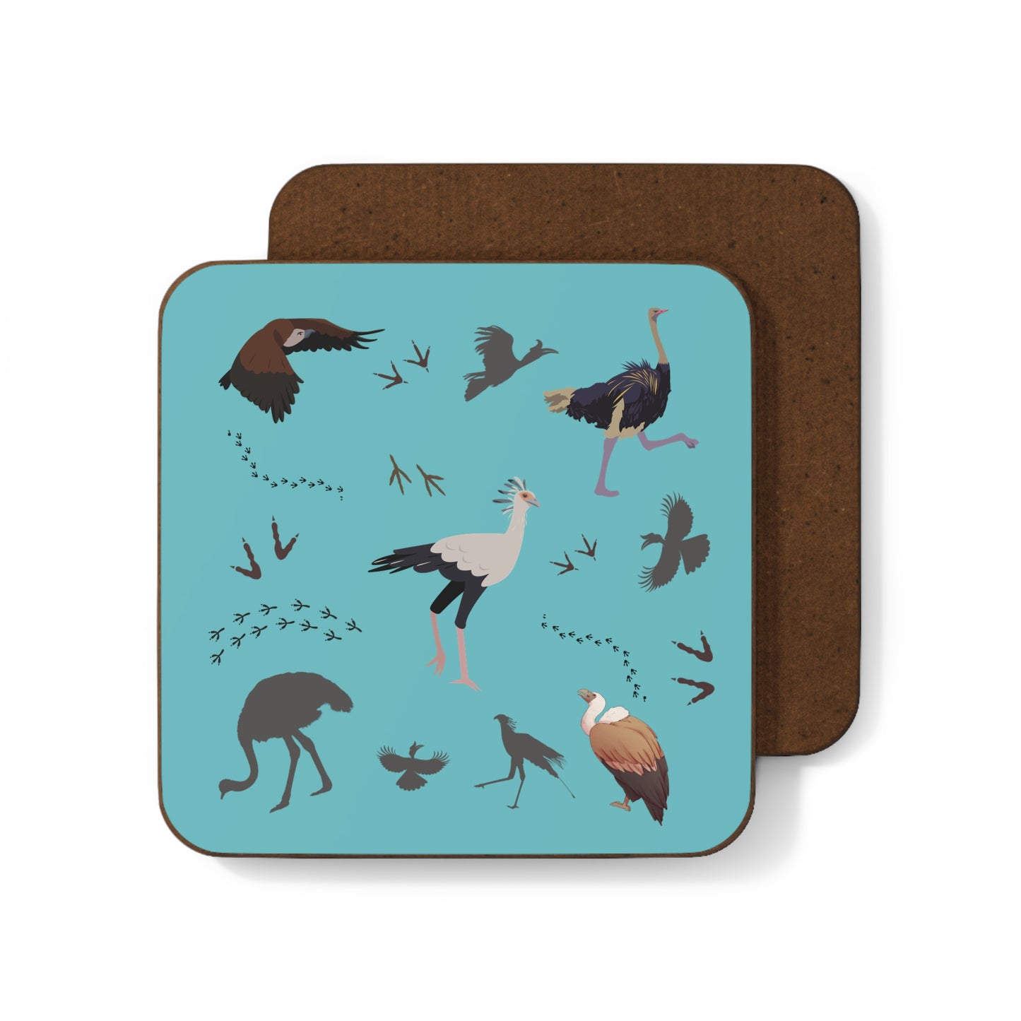 Coaster - Safari Bird Print (Teal)