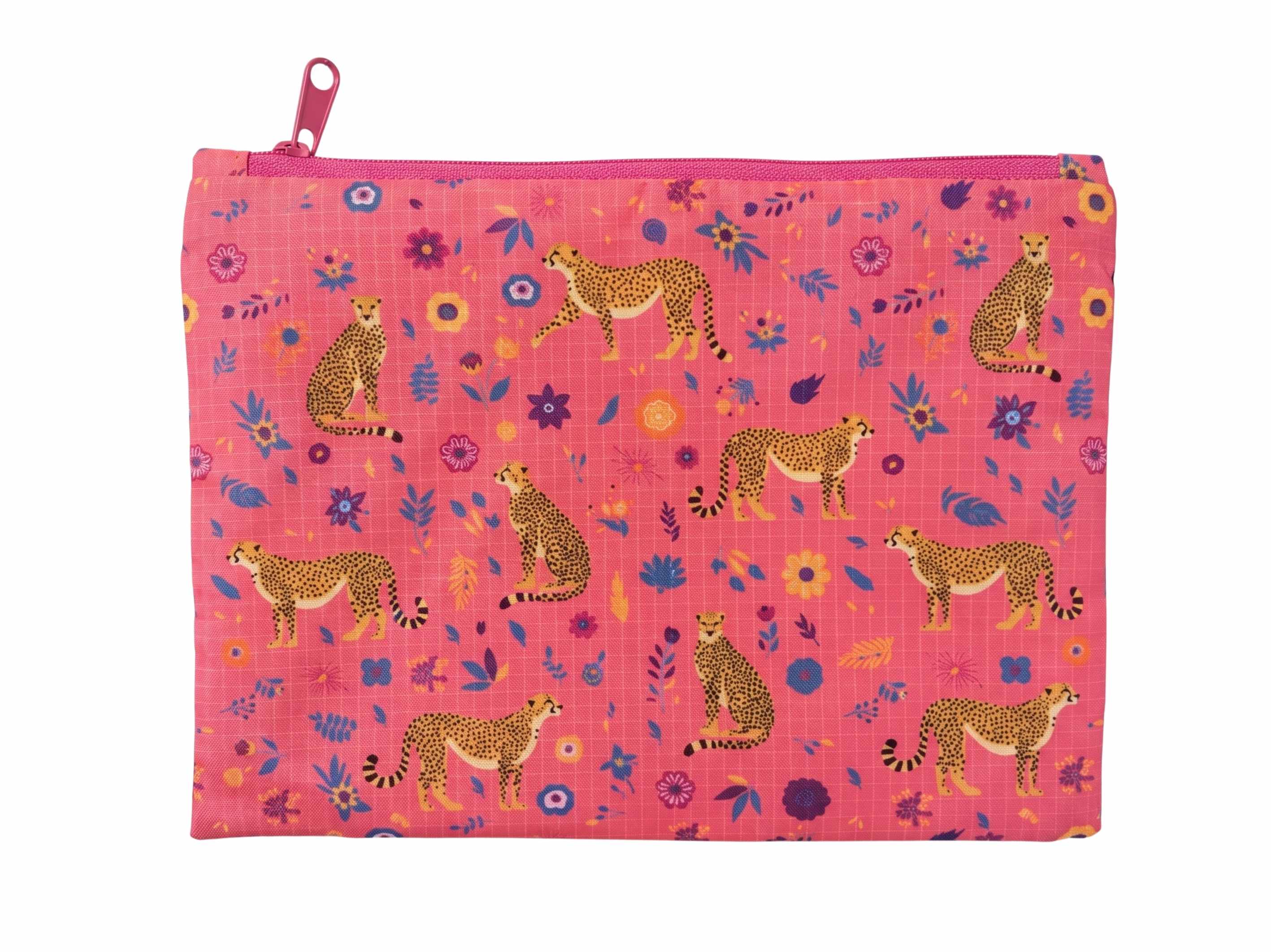 Cheetah Pink Travel Pouch | Recycled Ripstop Organizer