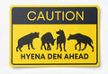 Sticker - Wildlife Warning Sign - Hyena