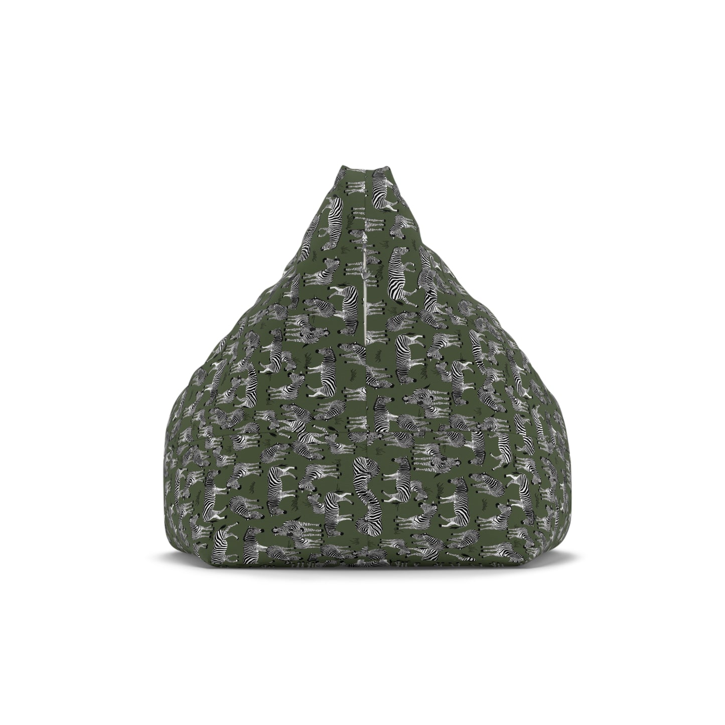 Bean Bag Chair Cover - Zebra Herd Pattern (Moss)