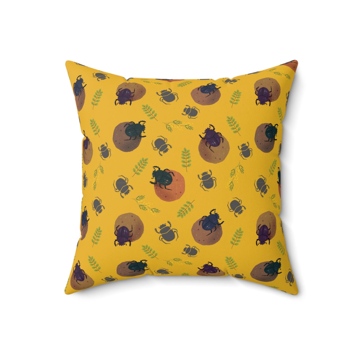 Dung Beetle Lux Faux Suede Throw Pillow with Insert - 18" x 18", 20" x 20"