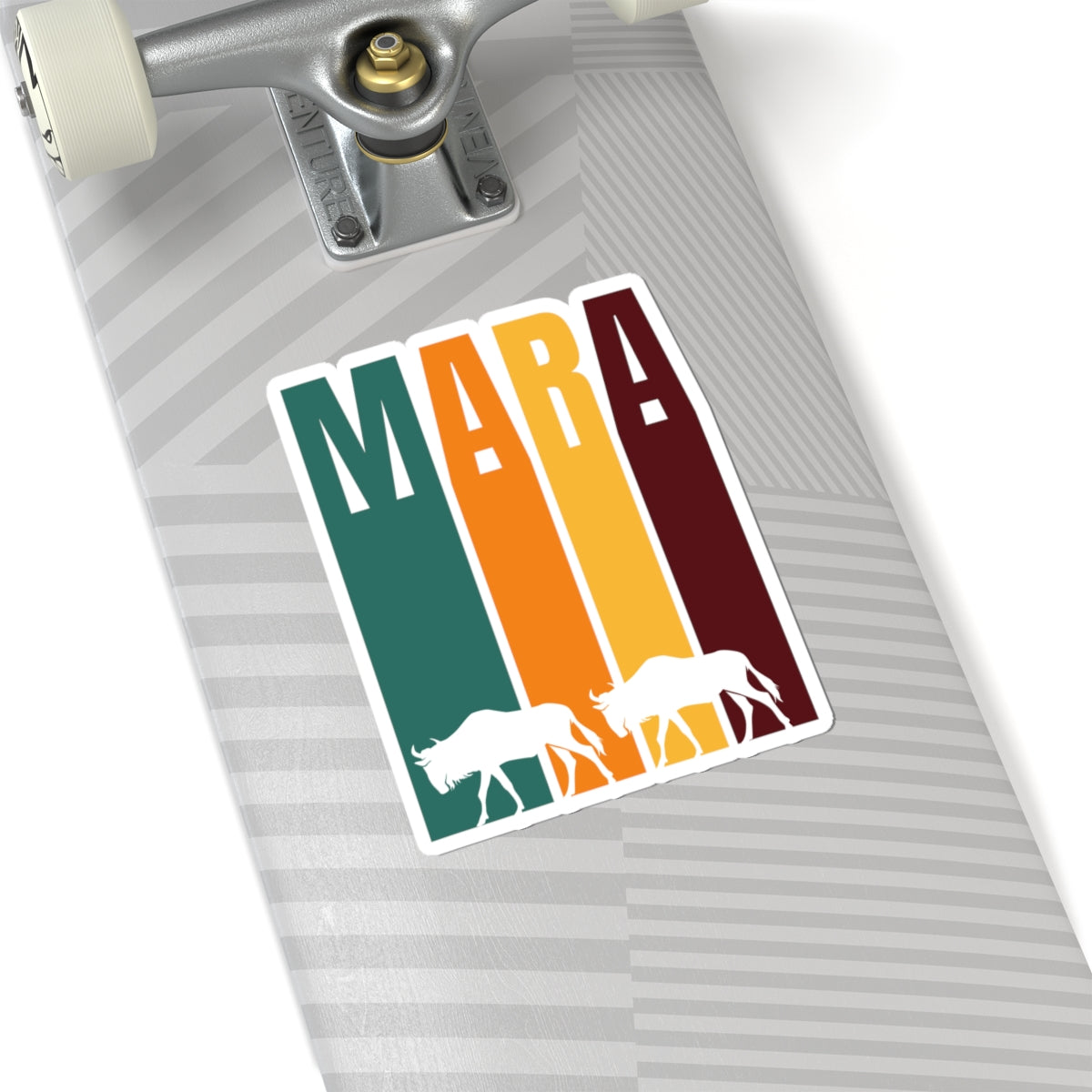 Safari Themed, Wildebeest, Masai Mara, Vibrant Kiss-Cut Stickers for Laptop, Scrapbooking, Gifts, Eco-Friendly Decor, Customizable Designs