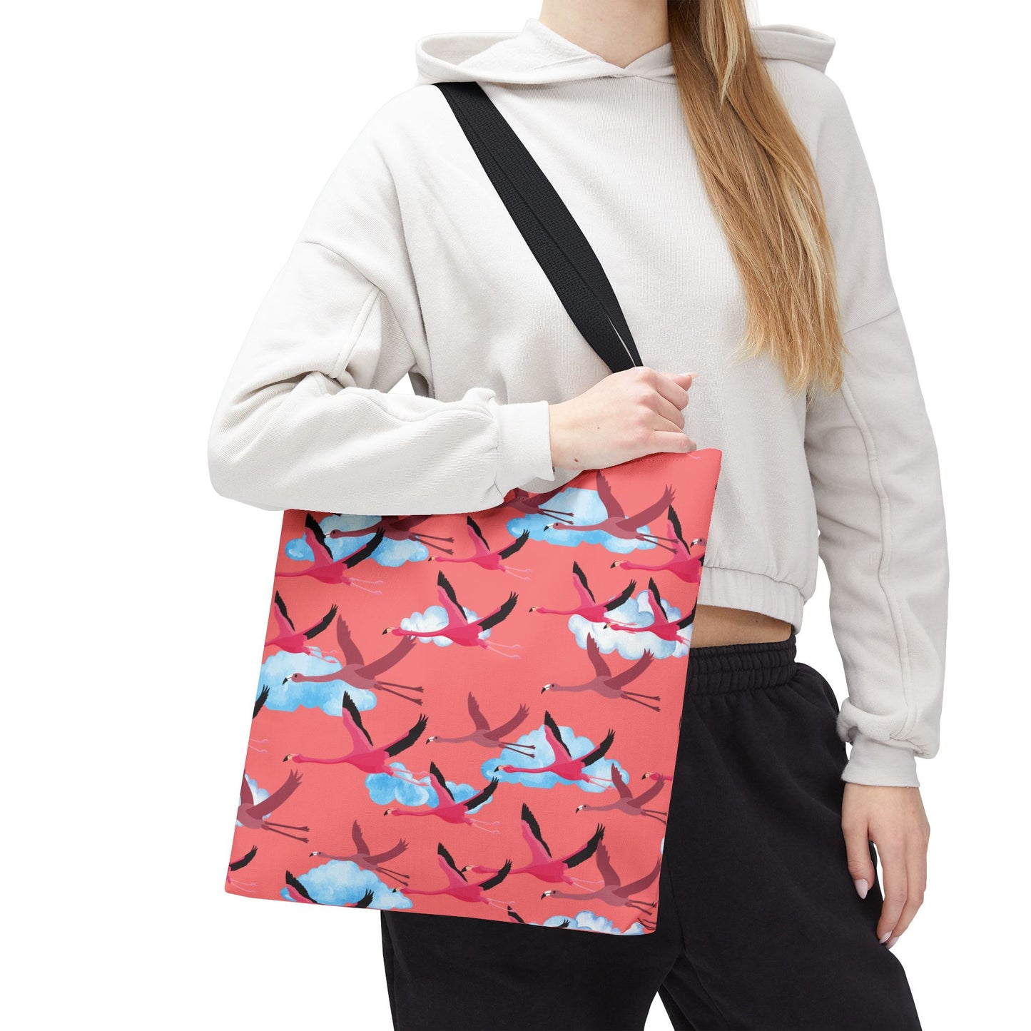Flying Flamingo Tote Bag
