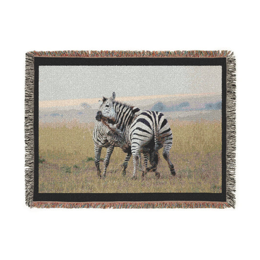 Woven Blanket Zebra Design "Clash of Stripes"