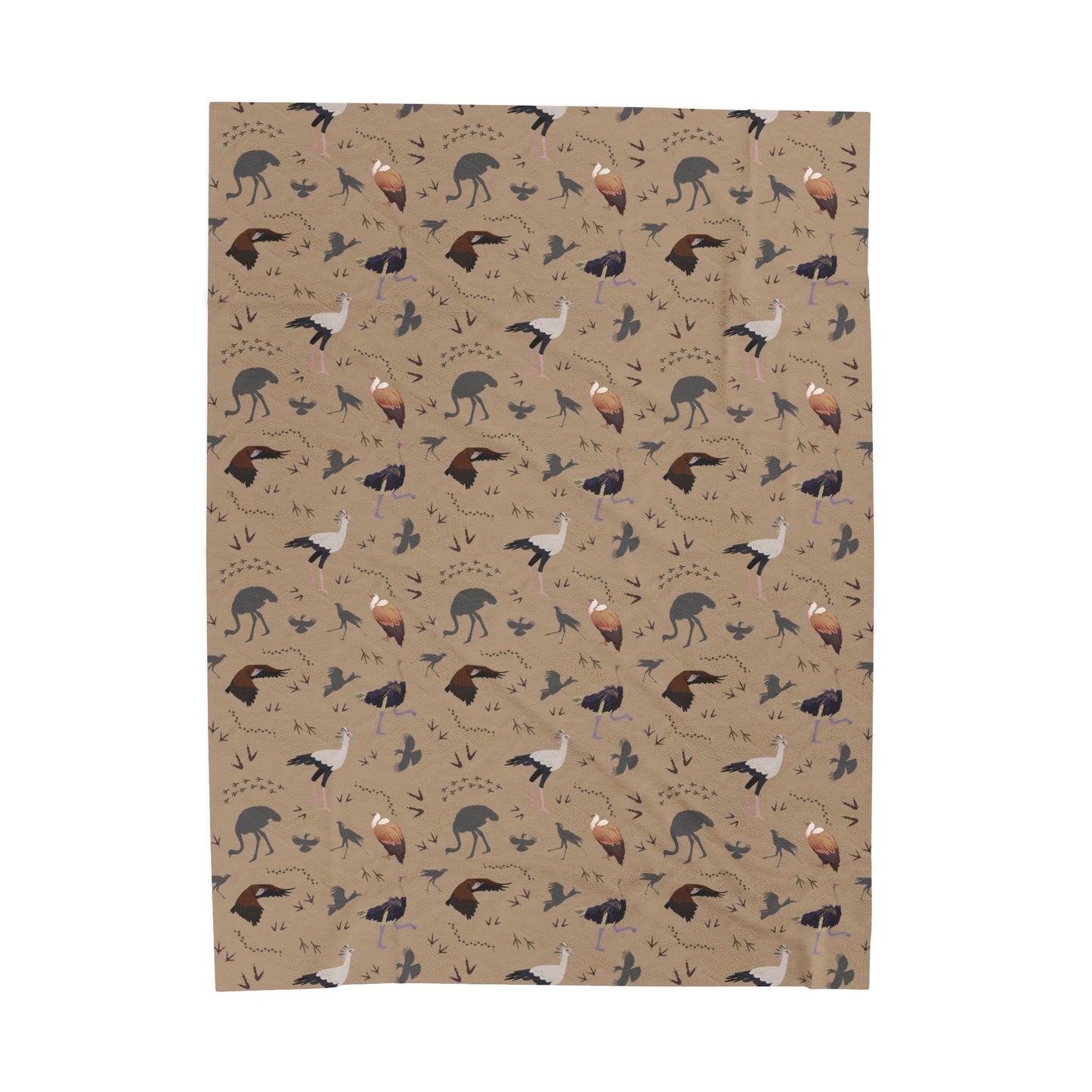 Safari Bird Velveteen Plush Blanket